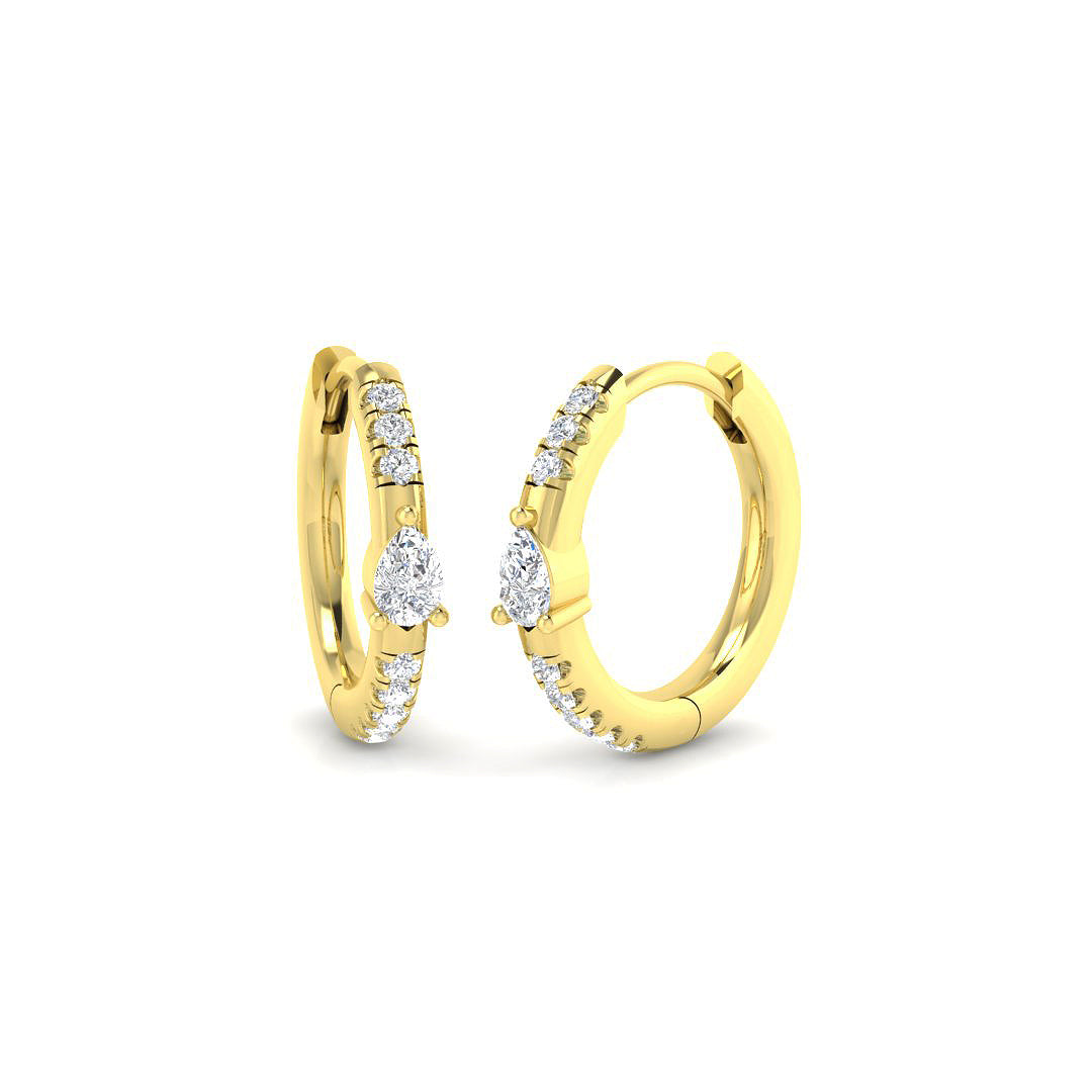 18ct Yellow Gold 0.22ct G SI2 Diamond Earrings