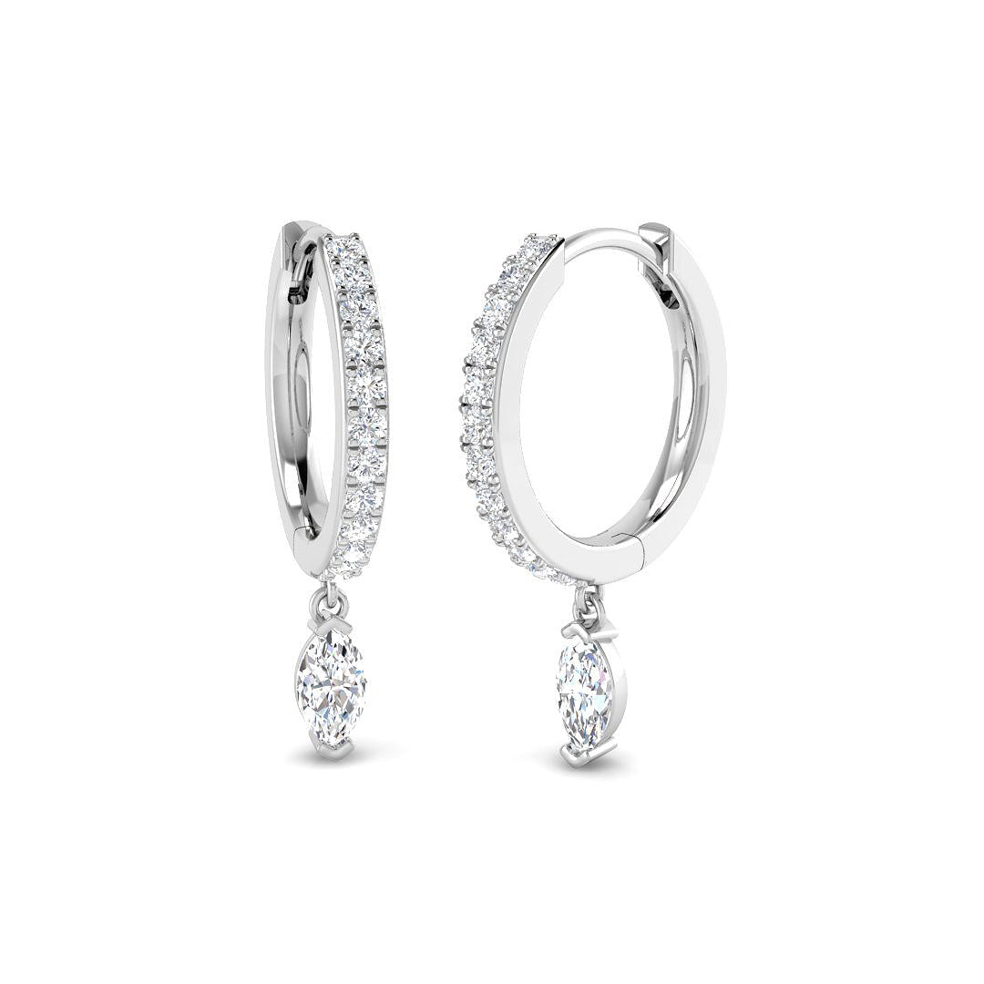 18ct White Gold 0.55ct G SI2 Diamond Earrings