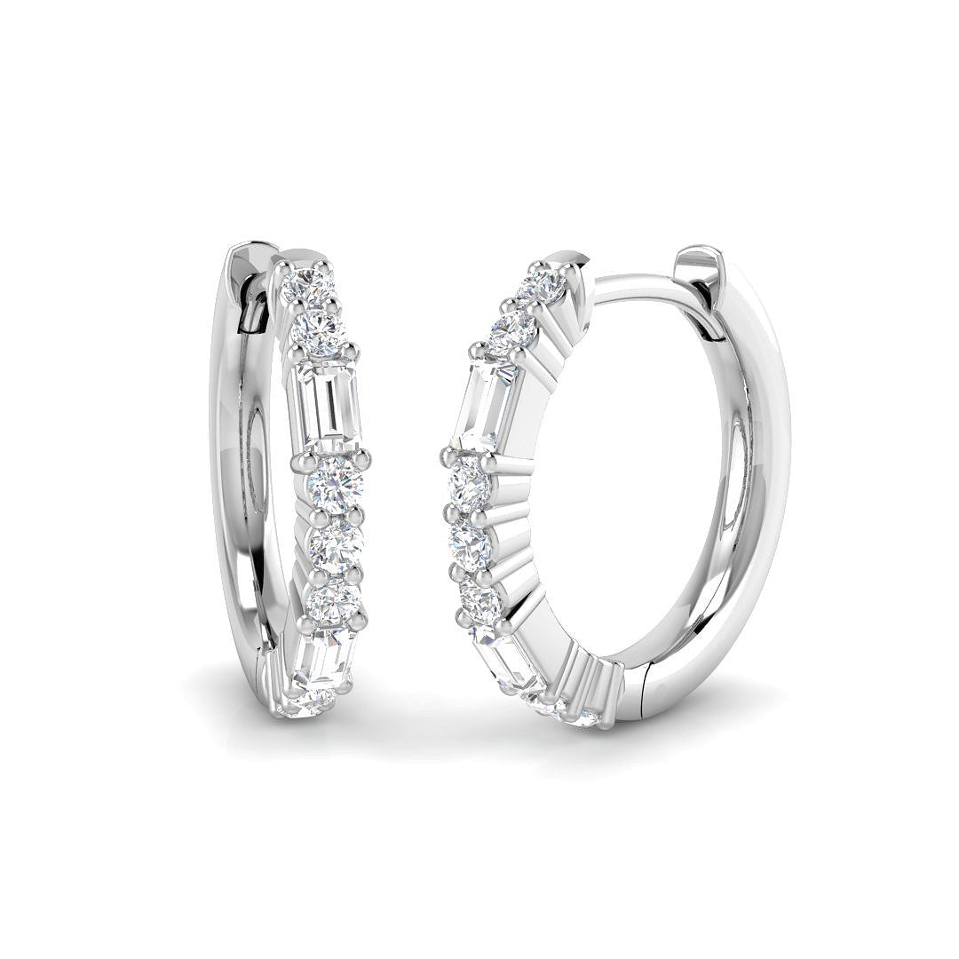 9ct White Gold 0.37ct Diamond Earrings