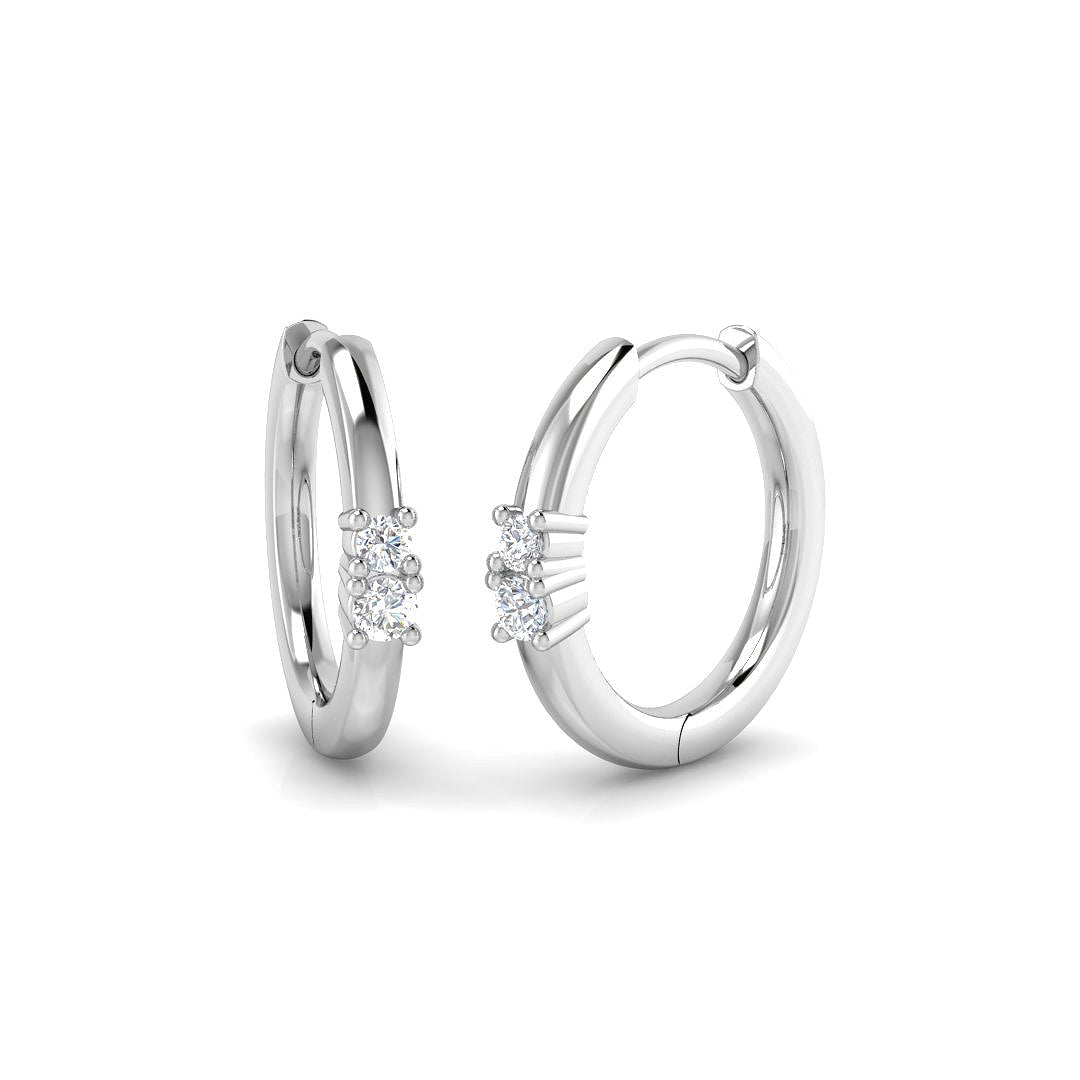 9ct White Gold 0.10ct G SI2 Diamond Earrings