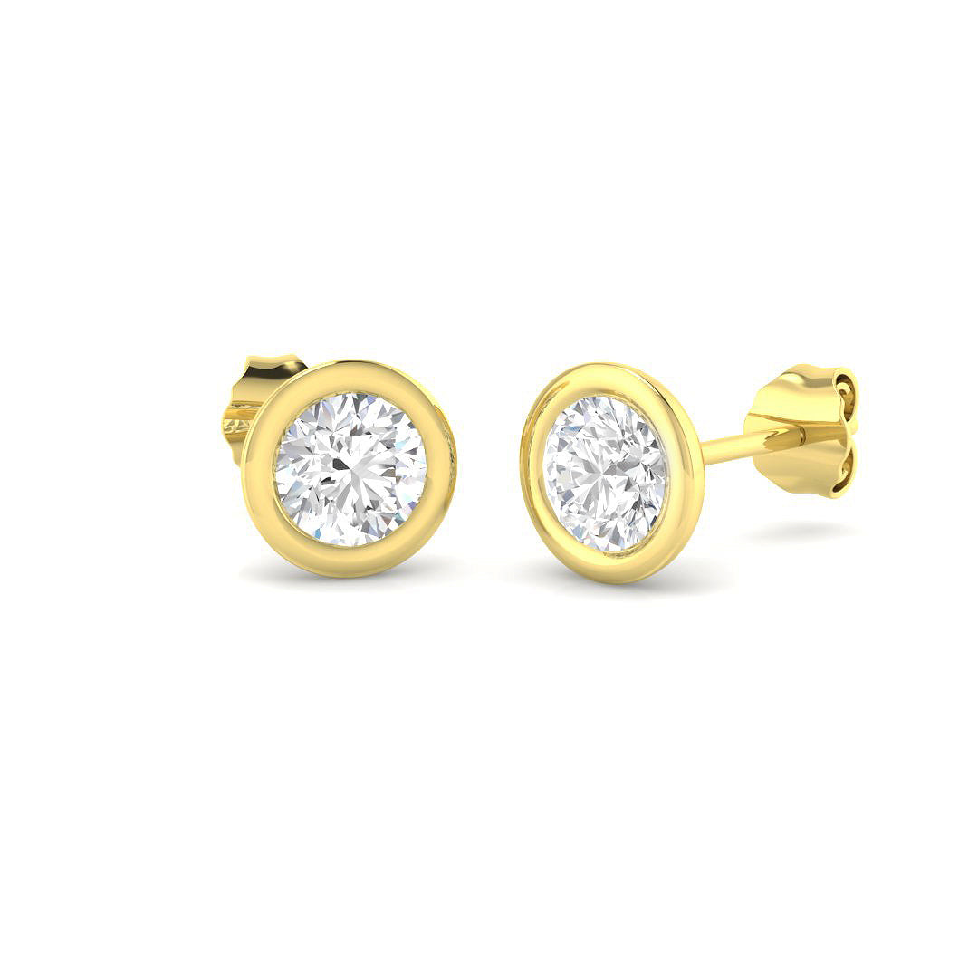 18ct Yellow Gold 1.19ct Laboratory Grown CVD Earrings
