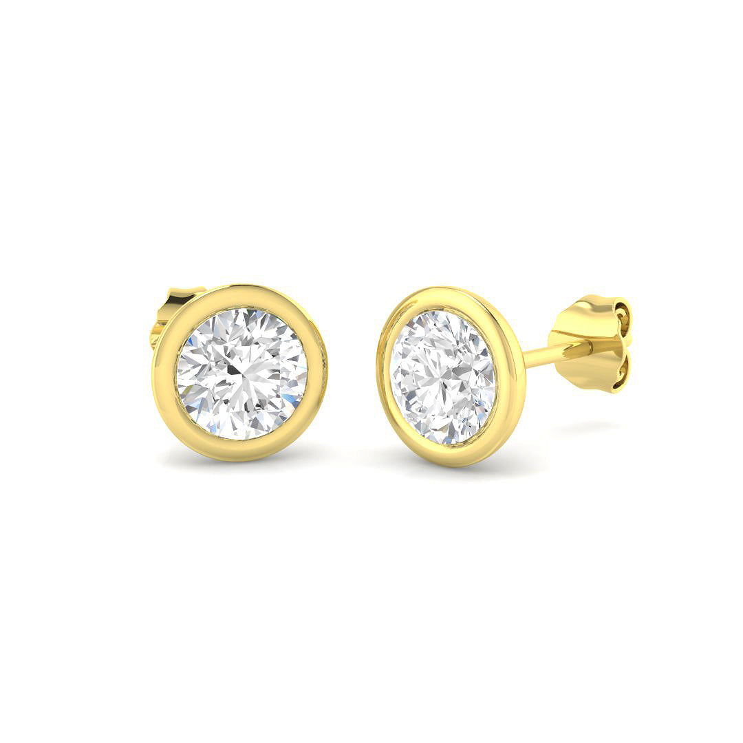 9ct Yellow Gold 2.03ct Laboratory Grown CVD Earrings
