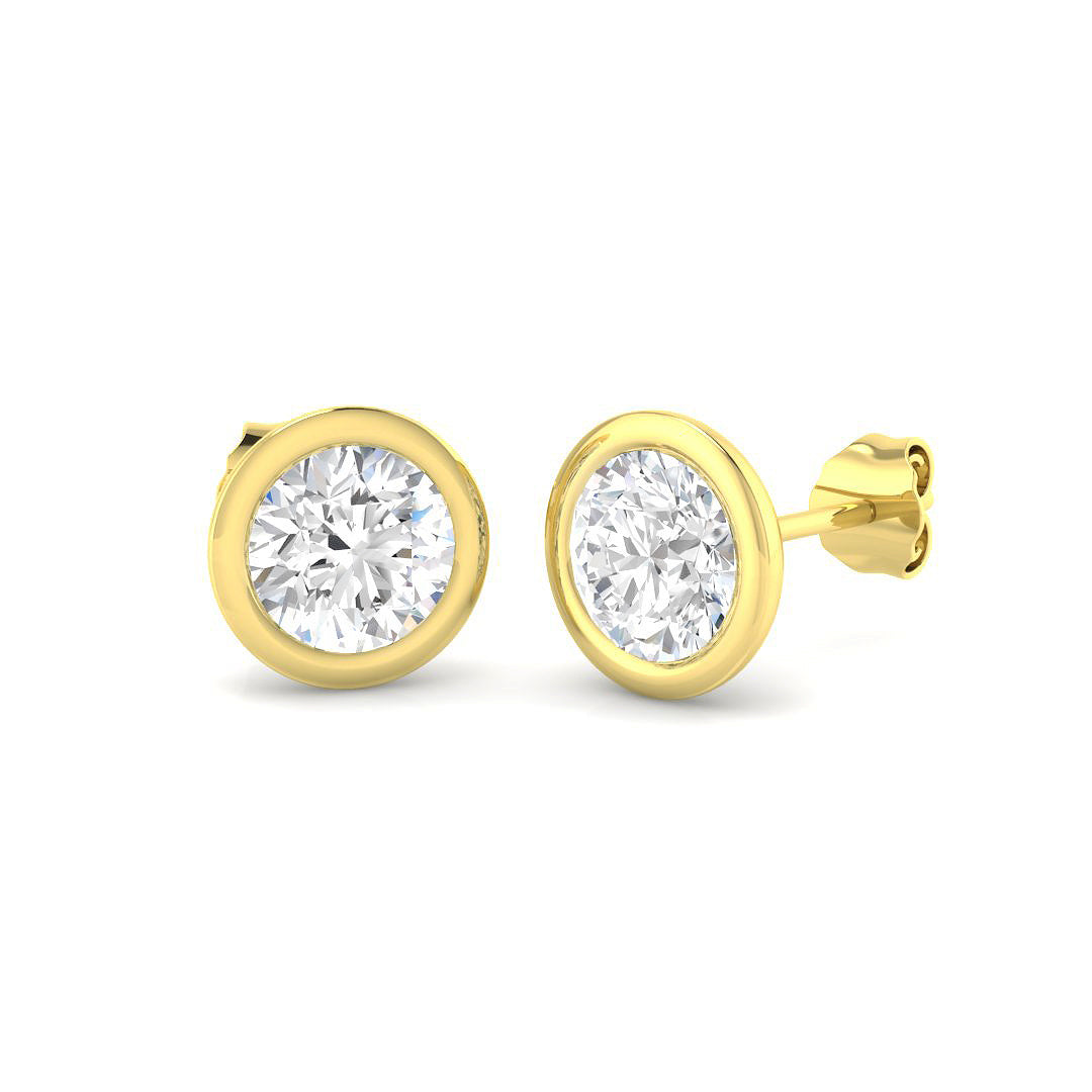18ct Yellow Gold 2.36ct Laboratory Grown CVD Earrings