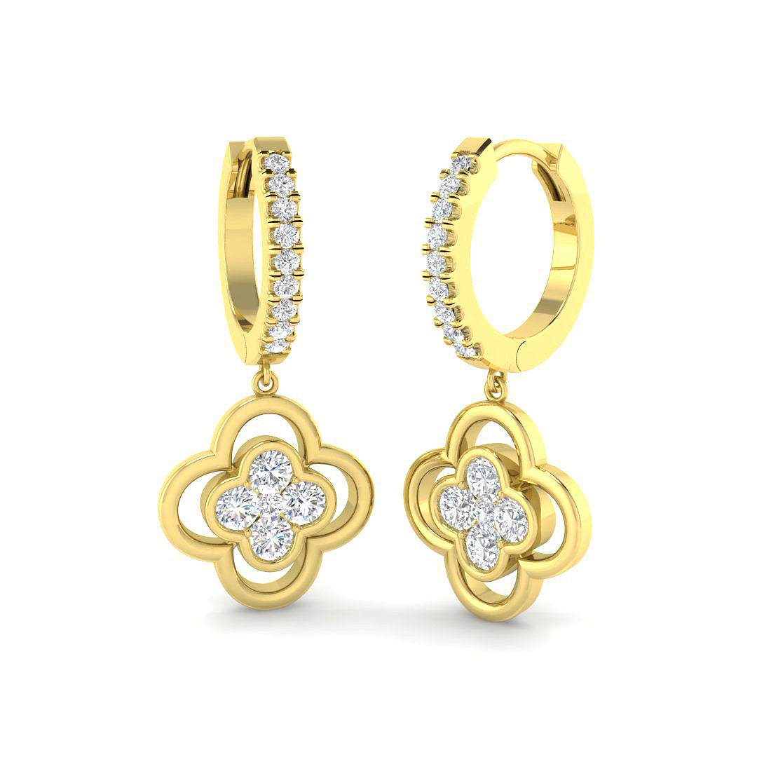 9ct Yellow Gold 1.04ct Laboratory Grown CVD Earrings