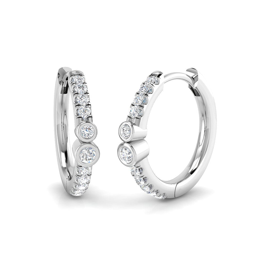 9ct White Gold 0.20ct G SI2 Diamond Earrings