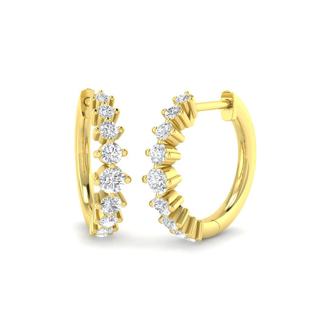 9ct Yellow Gold 0.45ct G SI2 Diamond Earrings