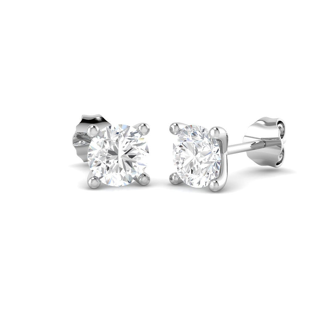 18ct White Gold 1.43ct D VS2 Laboratory Grown CVD Earrings