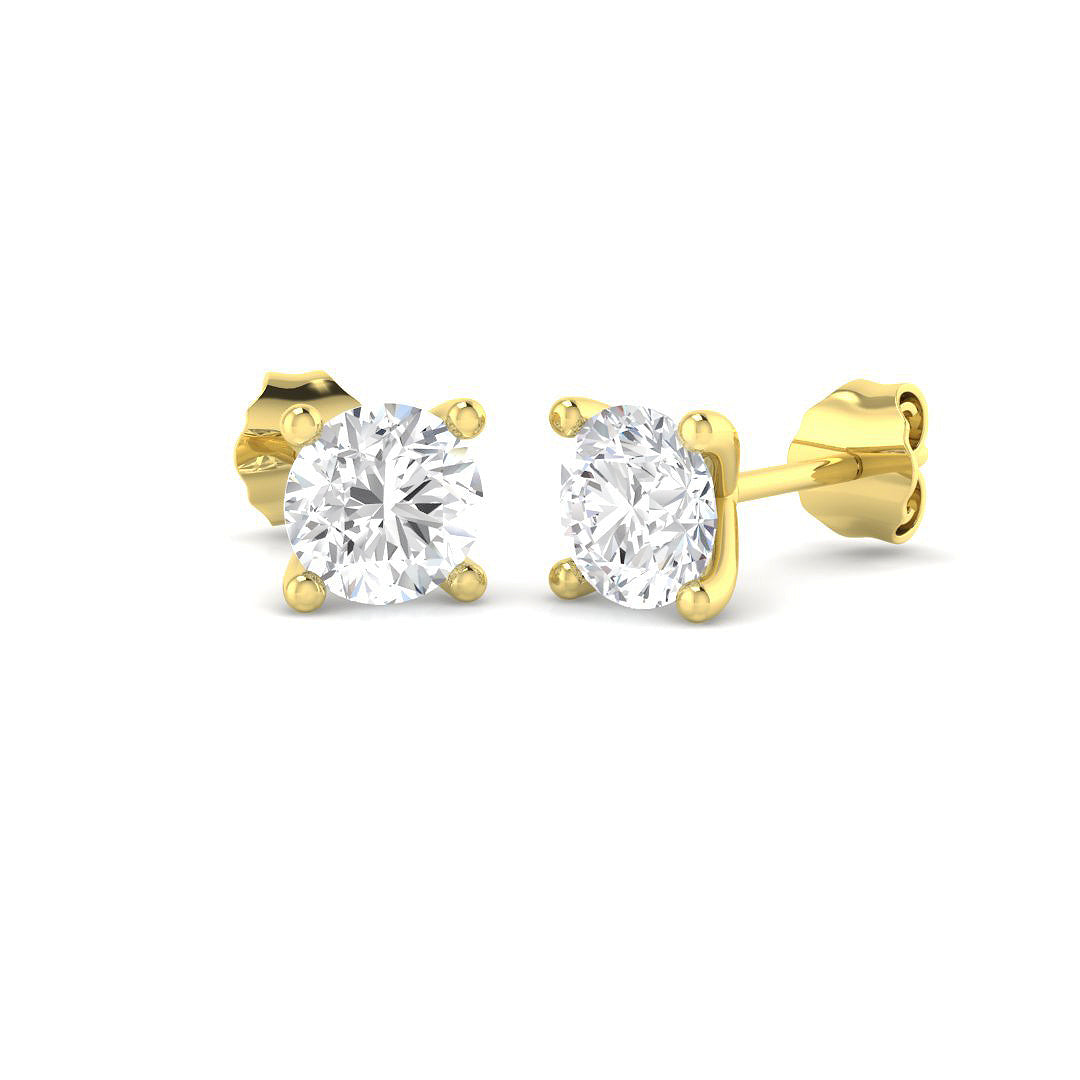 18ct Yellow Gold 1.43ct E VVS1 Laboratory Grown CVD Earrings