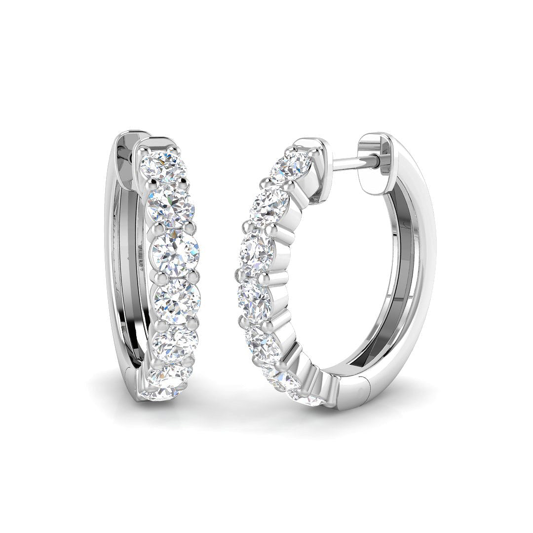 9ct White Gold 1.14ct Laboratory Grown CVD Earrings
