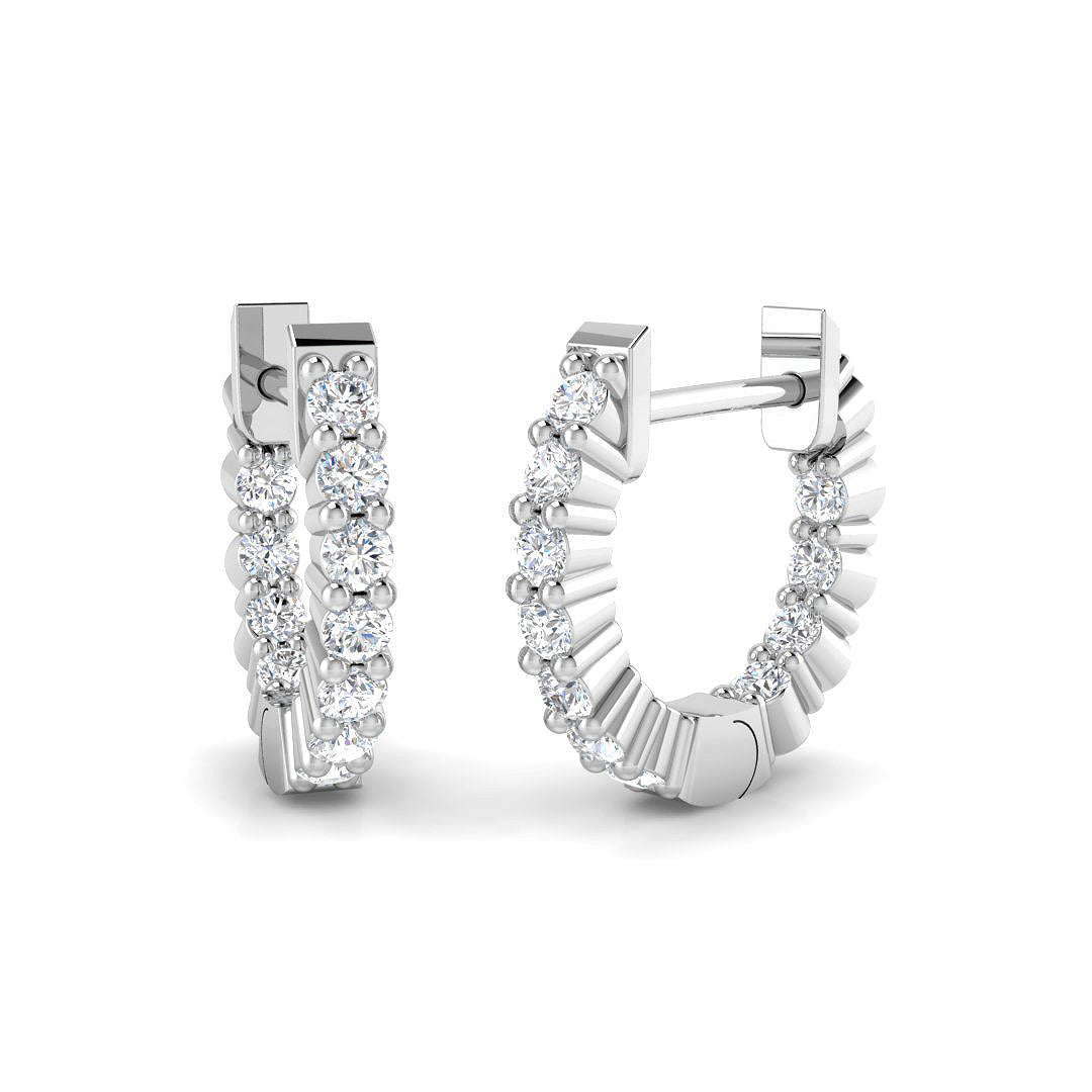 9ct White Gold 0.27ct G SI2 Diamond Earrings