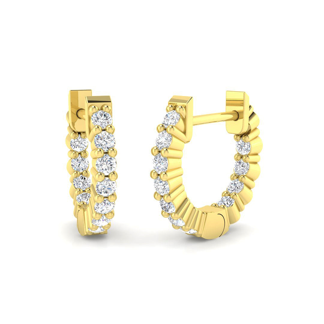 9ct Yellow Gold 0.27ct G SI2 Diamond Earrings