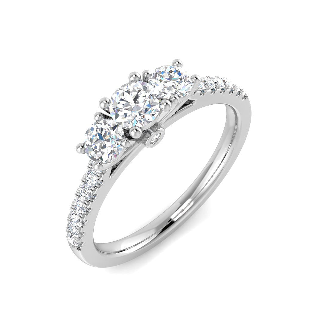 9ct White Gold 0.73ct Laboratory Grown CVD Ring