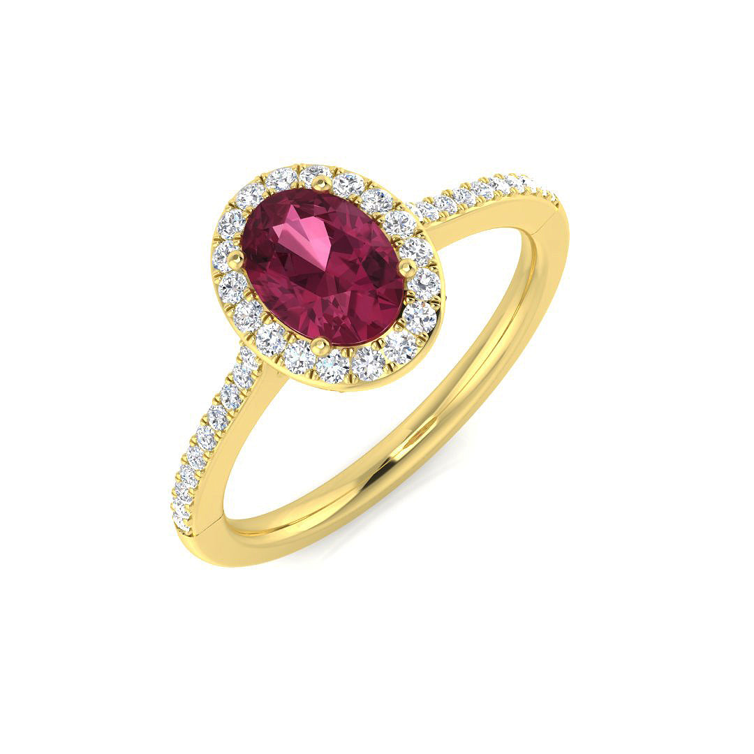 18ct Yellow Gold 1.01ct Pink Tourmaline Ring