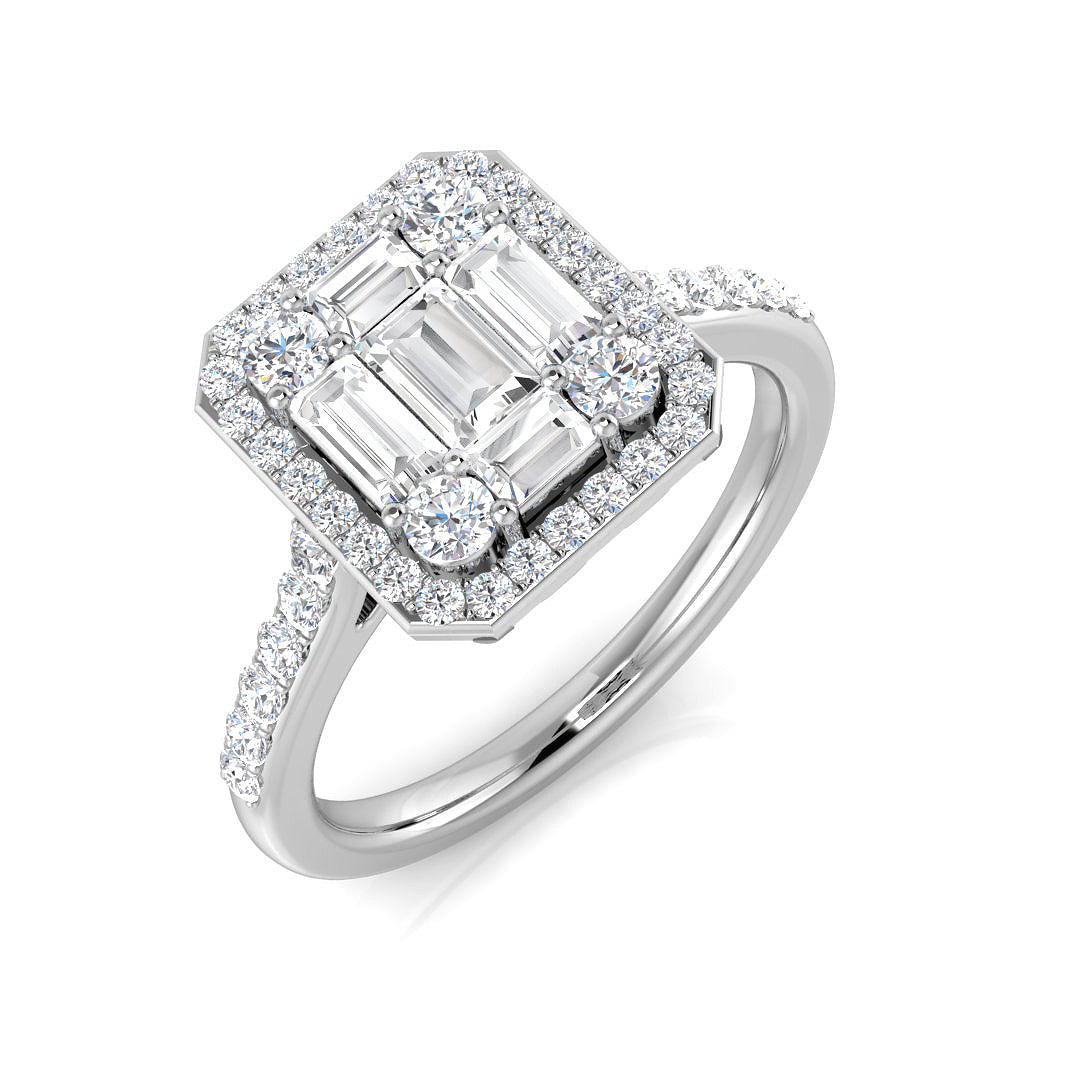 14ct White Gold 0.98ct G SI2 Diamond Ring