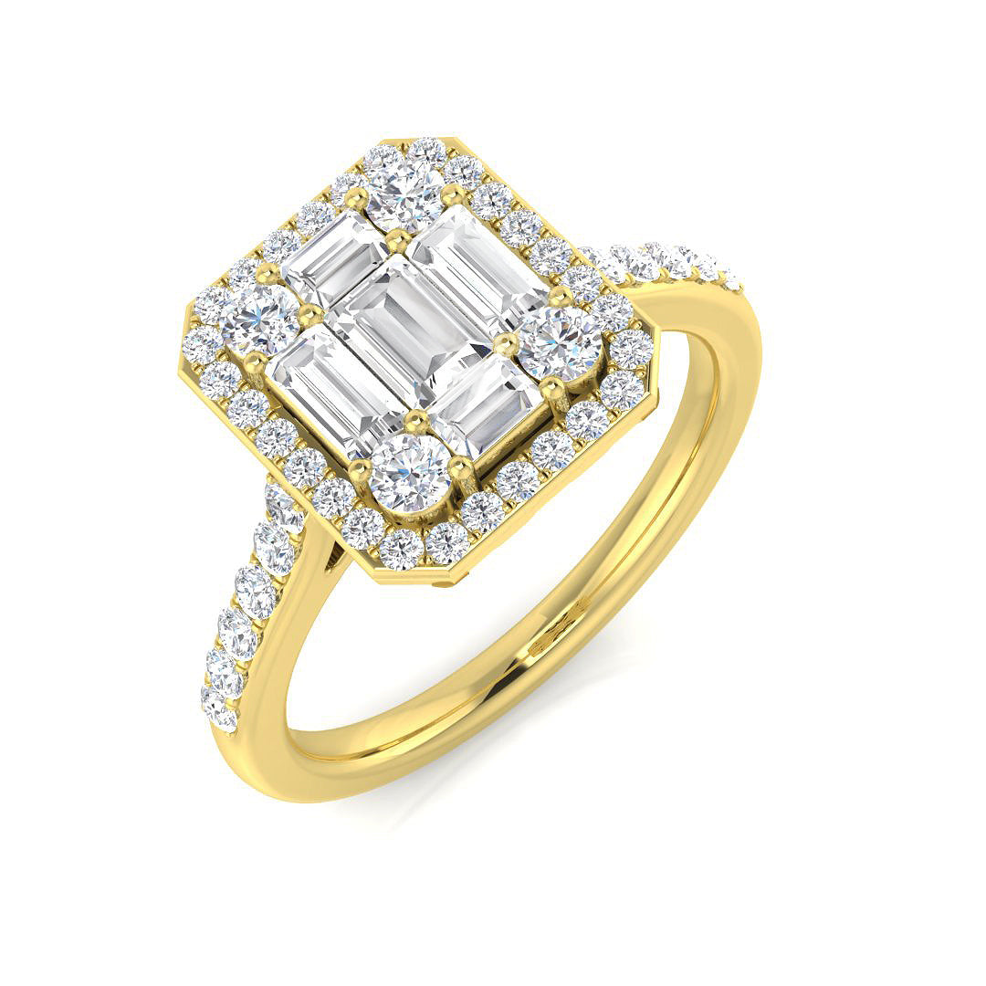 14ct Yellow Gold 0.96ct G SI2 Diamond Ring