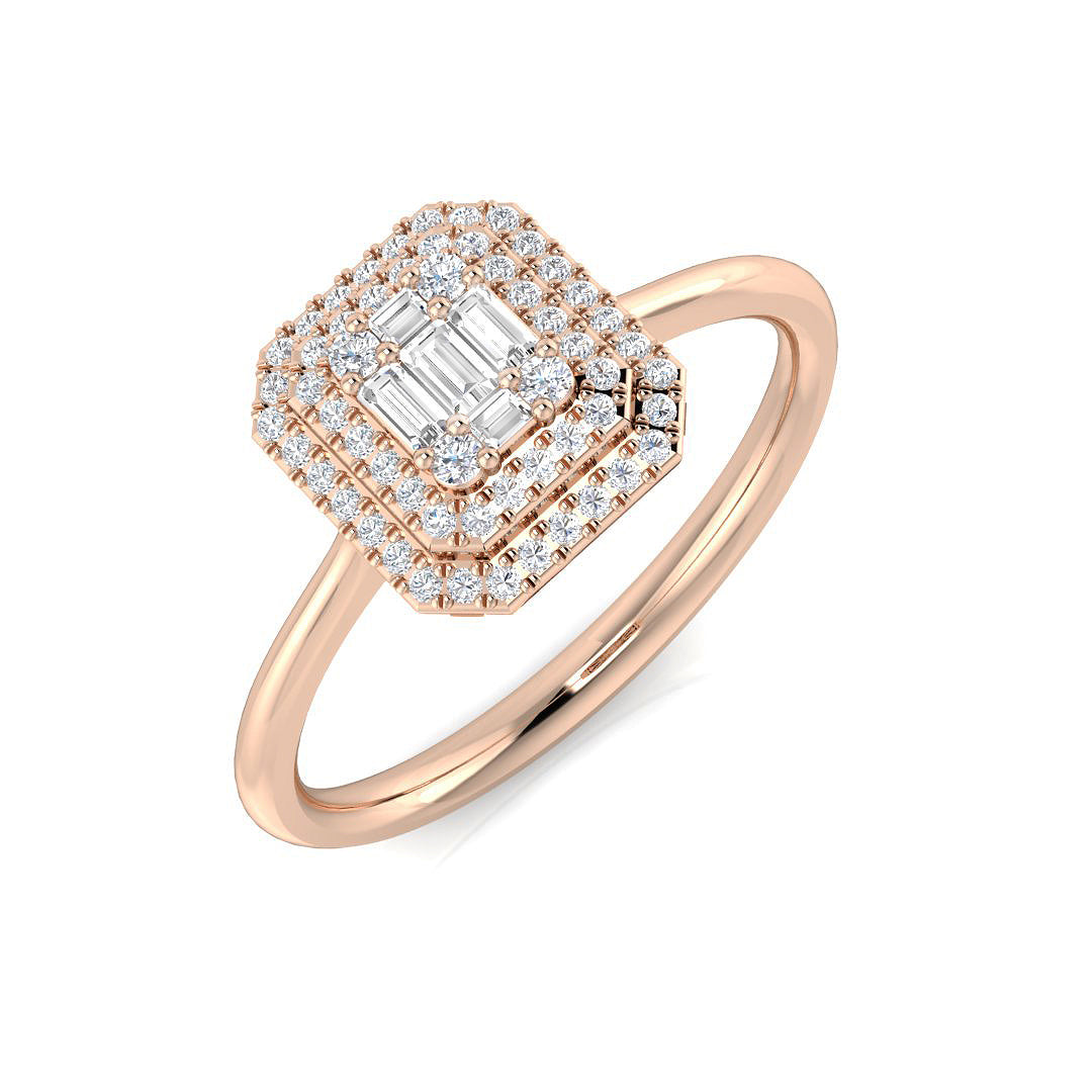 9ct Rose Gold 0.21ct G SI2 Diamond Ring