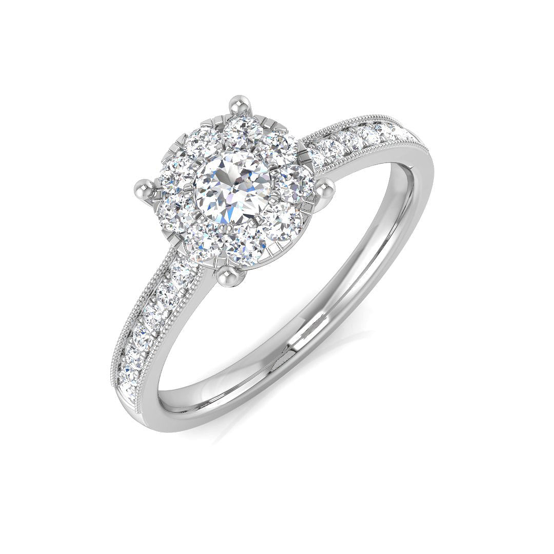 9ct White Gold 0.52ct G I1 Diamond Ring