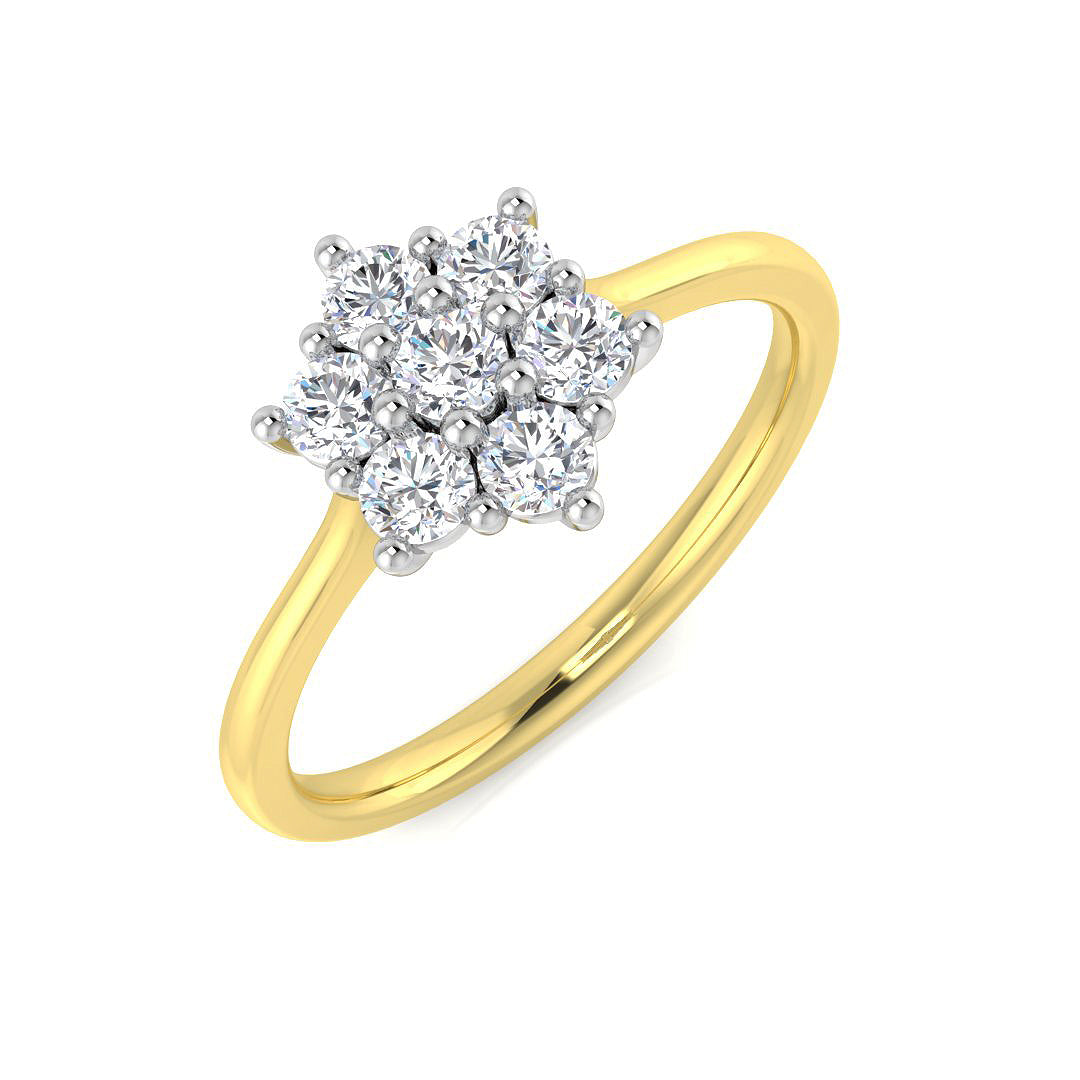 9ct Two-Tone Gold 0.48ct G I1 Diamond Ring