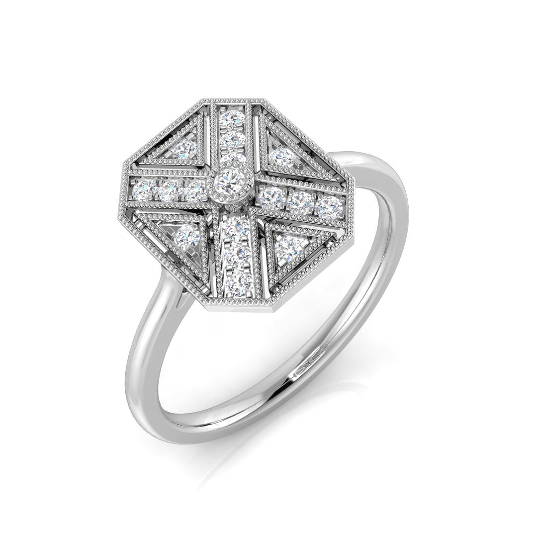 18ct White Gold 0.17ct G SI2 Diamond Ring