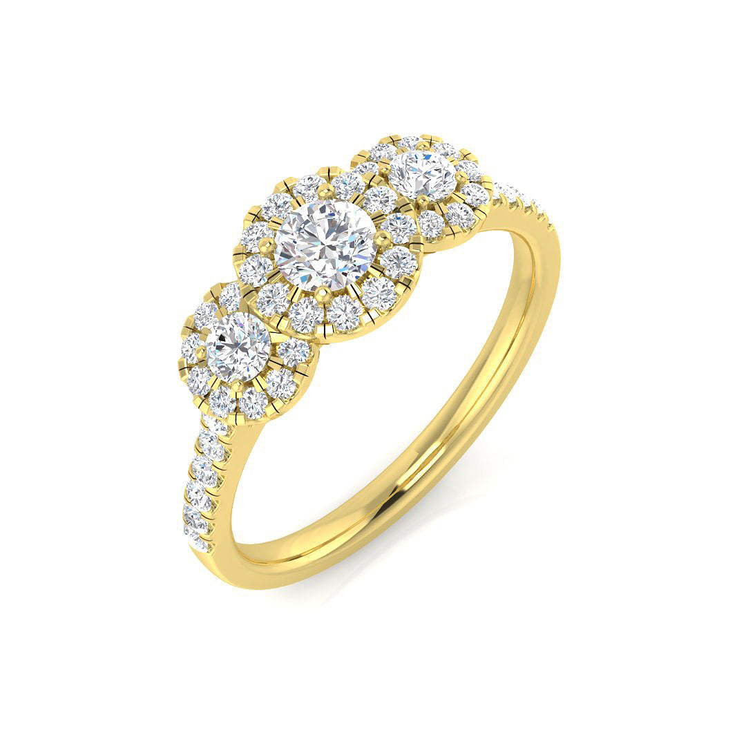 9ct Yellow Gold 0.75ct G I1 Diamond Ring