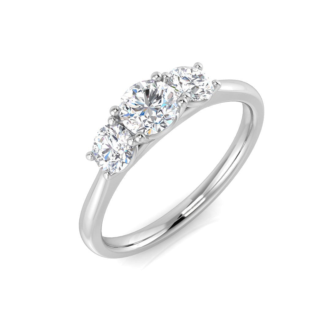 9ct White Gold 0.71ct Laboratory Grown CVD Ring