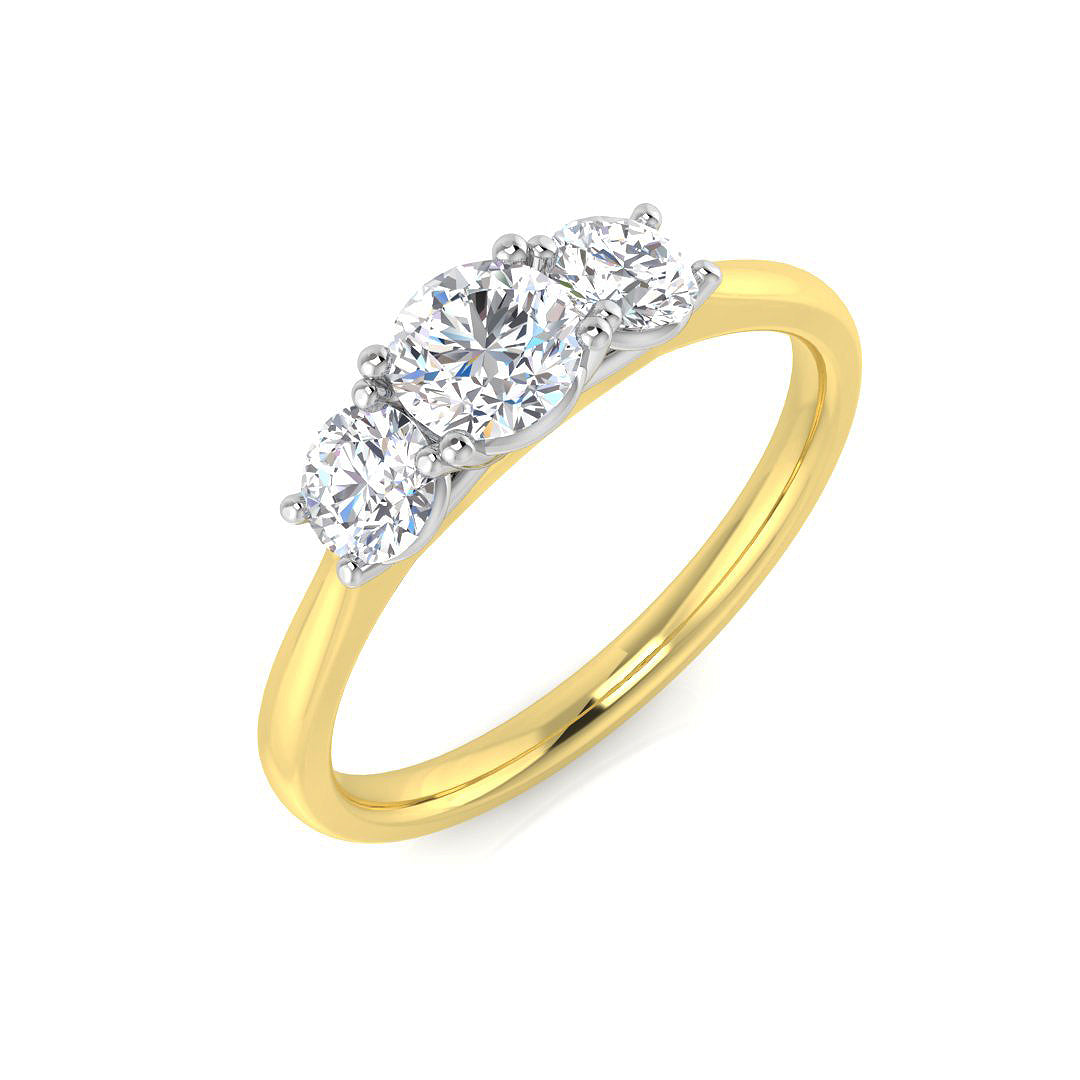 9ct Yellow Gold 0.71ct Laboratory Grown CVD Ring