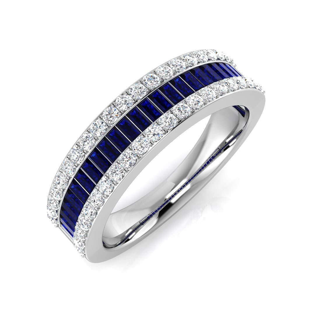 Platinum 1.30ct Blue Sapphire Ring