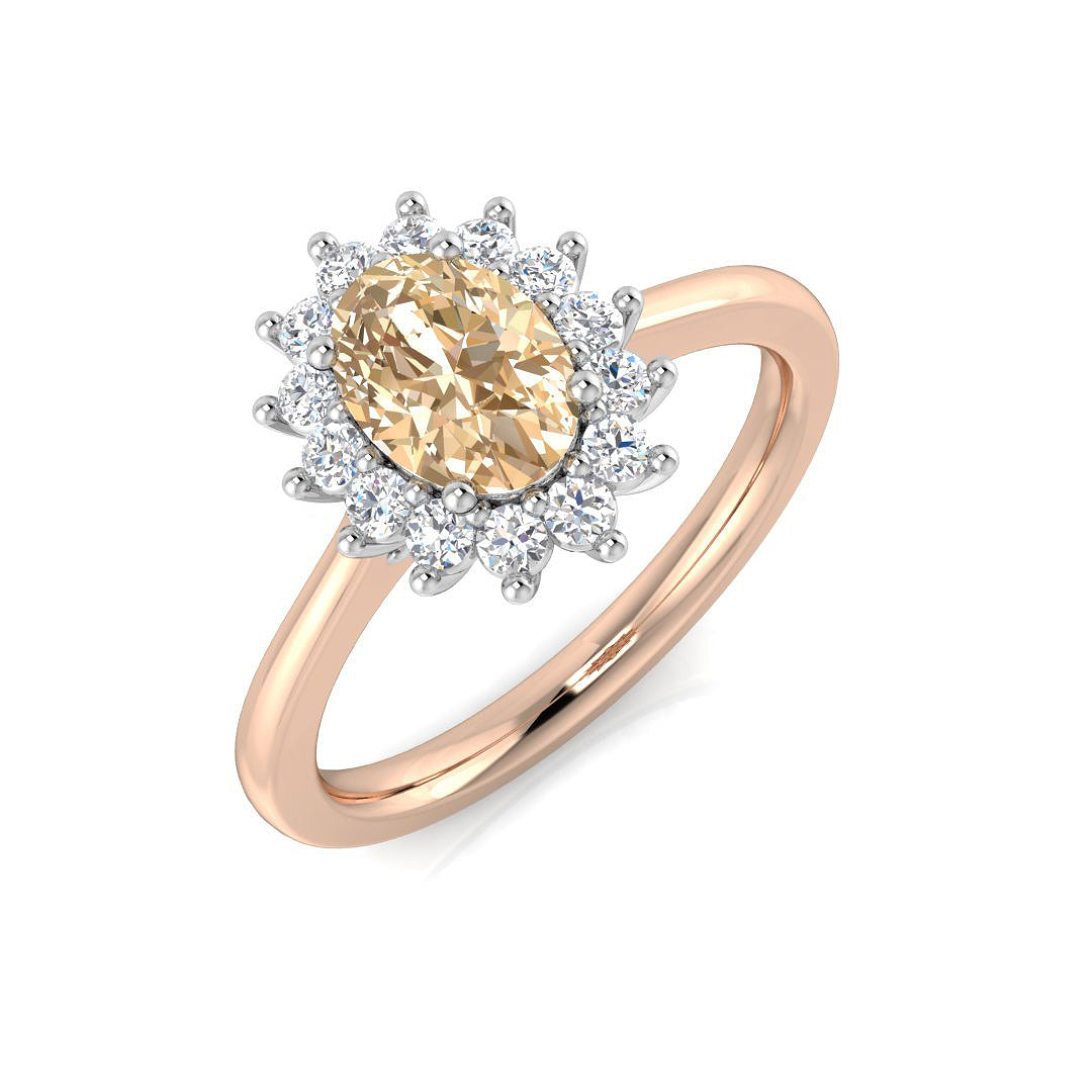 9ct Two-Tone Gold 1.01ct Morganite Ring
