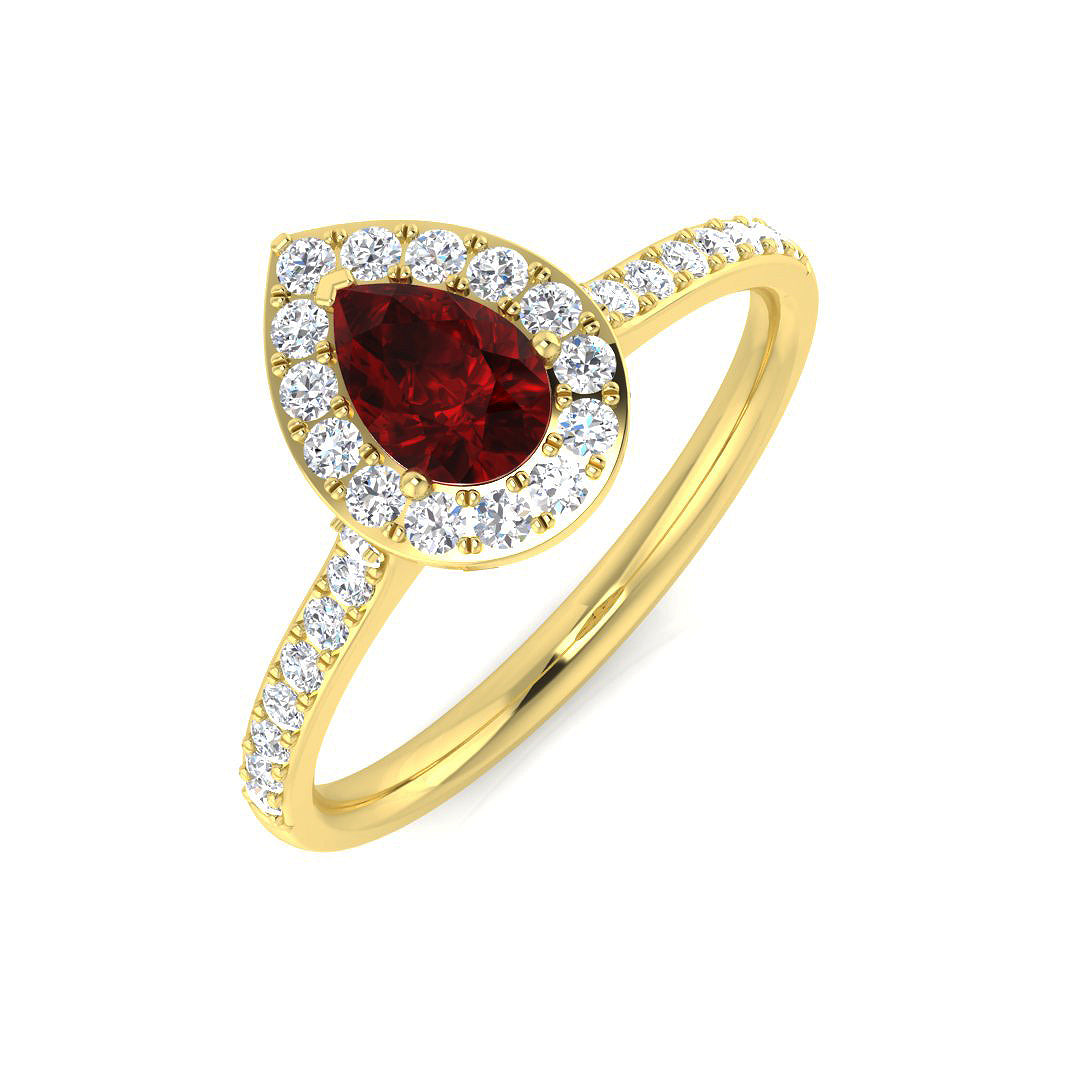 18ct Yellow Gold 0.76ct Multi Sapphire Ring