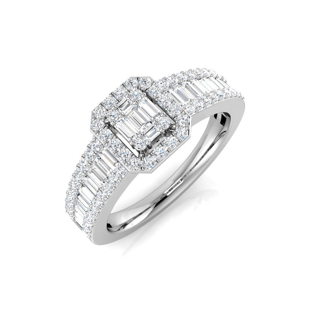 9ct White Gold 0.66ct G SI2 Diamond Ring