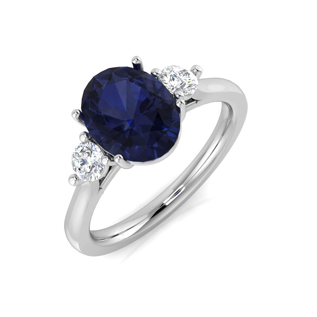 18ct White Gold 1.88ct Multi Sapphire Ring