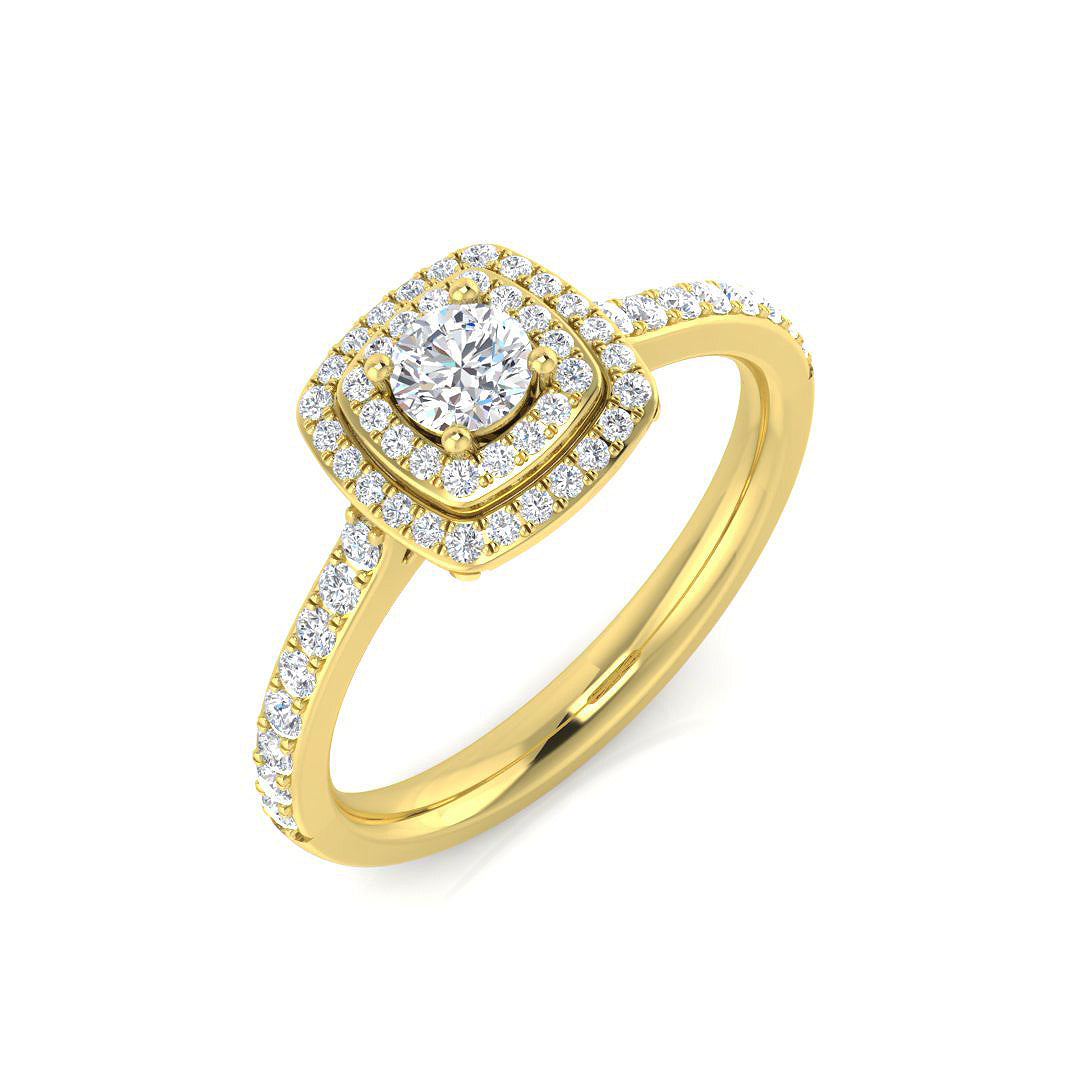 9ct Yellow Gold 0.48ct Laboratory Grown CVD Ring