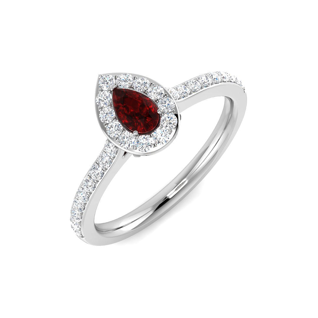 Platinum 0.51ct Ruby Ring