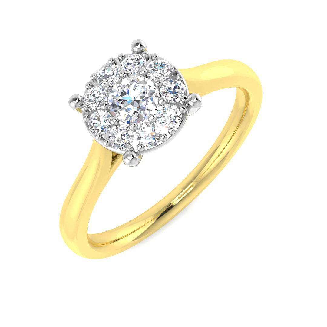 9ct Yellow Gold 0.50ct Laboratory Grown CVD Ring