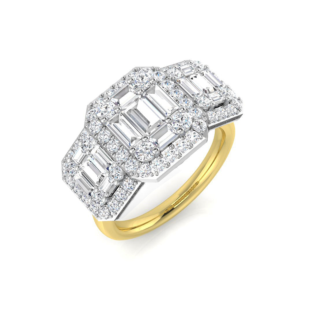 9ct Two-Tone Gold 1.80ct G SI2 Diamond Ring