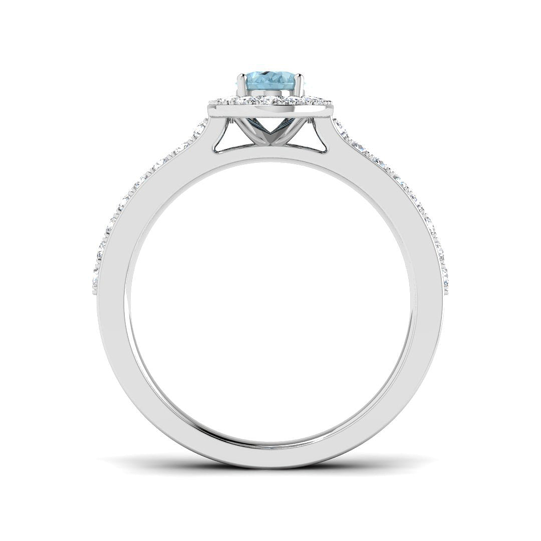 Platinum 0.79ct Aquamarine Ring
