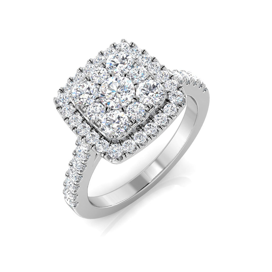 9ct White Gold 1.04ct G SI2 Diamond Ring