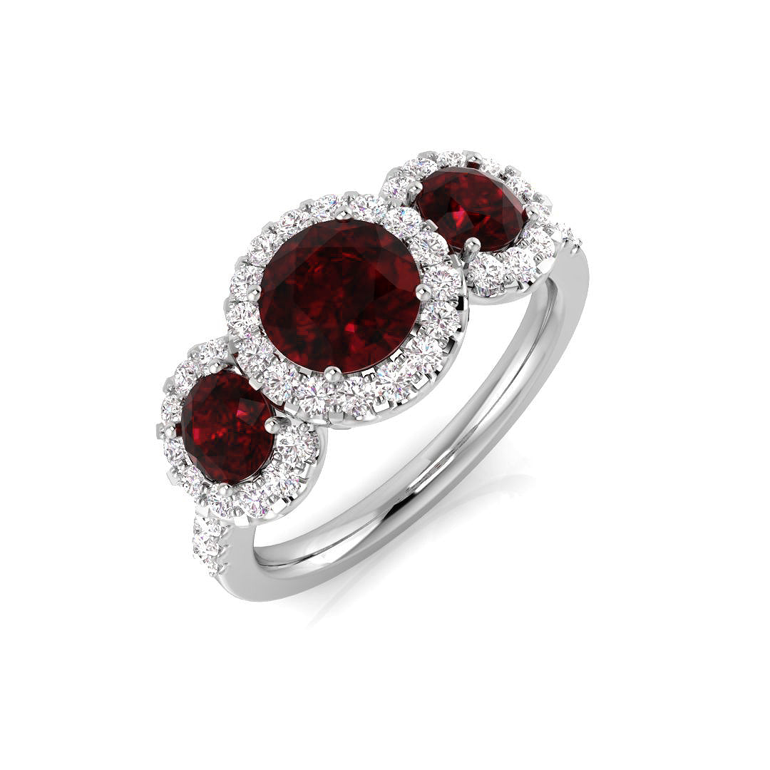 Platinum 2.05ct Ruby Ring