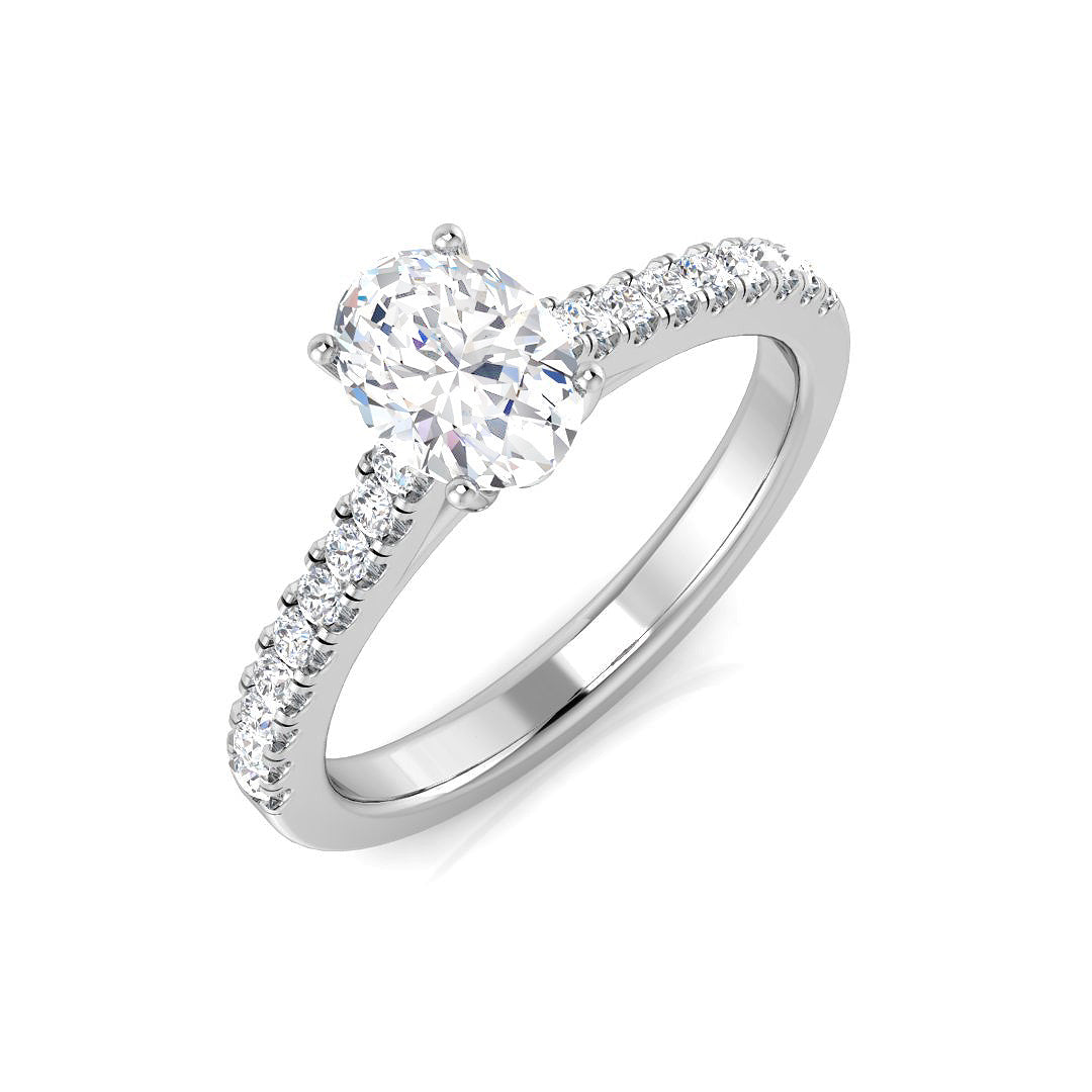Platinum 0.95ct F SI1 Diamond Ring
