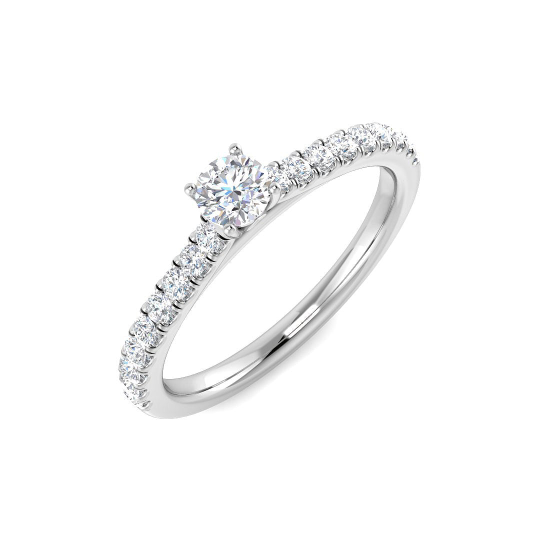 Platinum 0.44ct G SI2 Diamond Ring