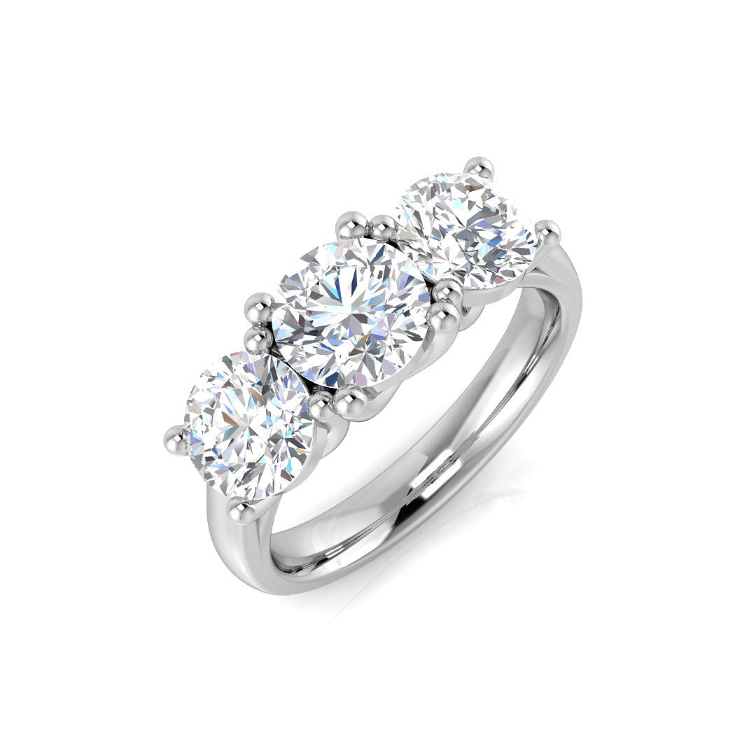 Platinum 2.73ct Laboratory Grown CVD Ring