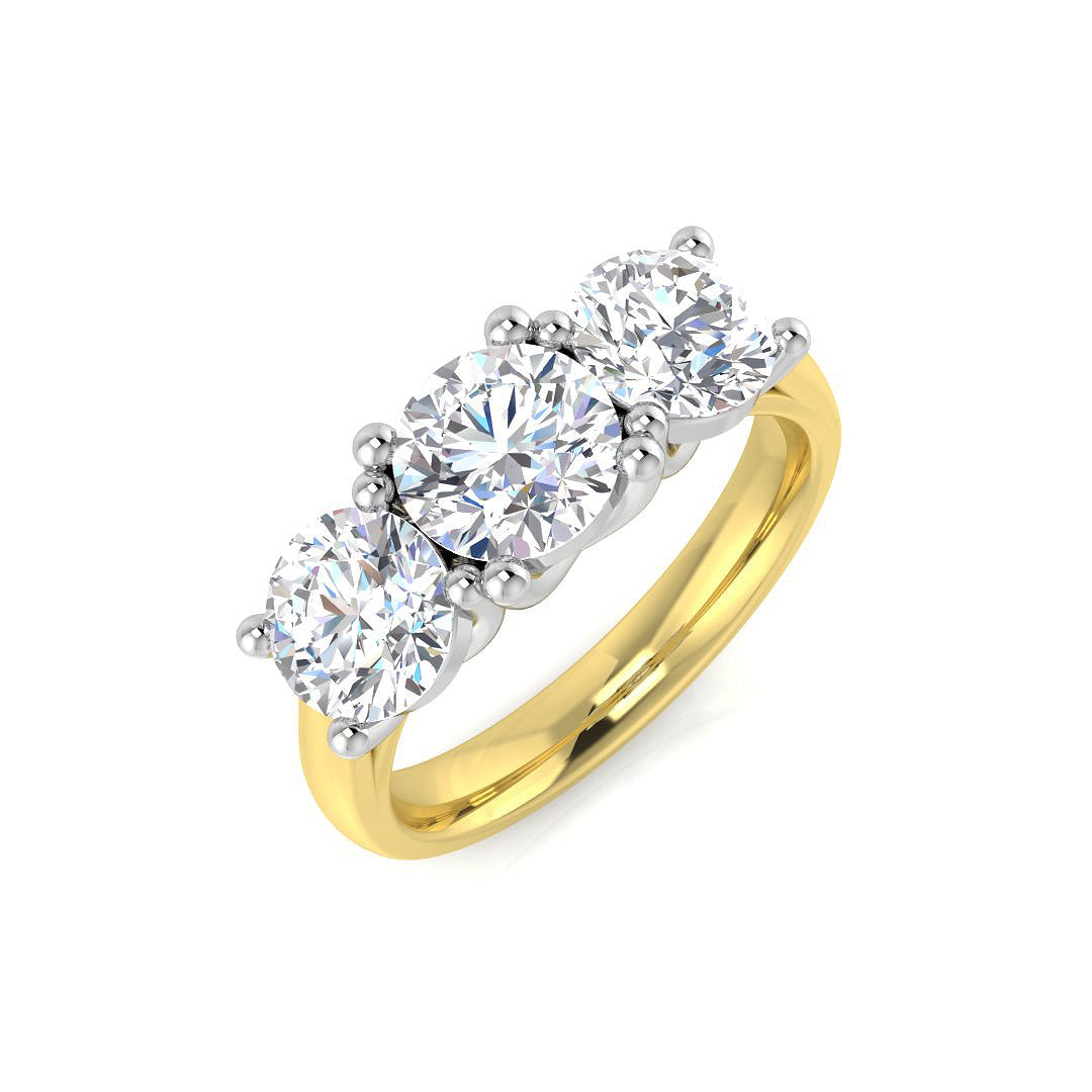 18ct Two-Tone Gold 1.72ct G SI1 Diamond Ring