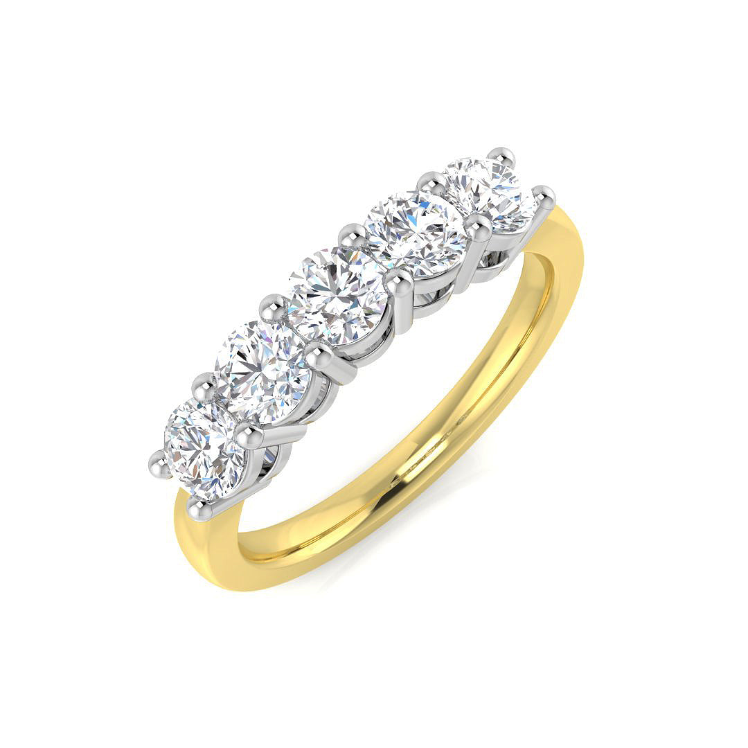 18ct Two-Tone Gold 0.95ct G SI2 Diamond Ring