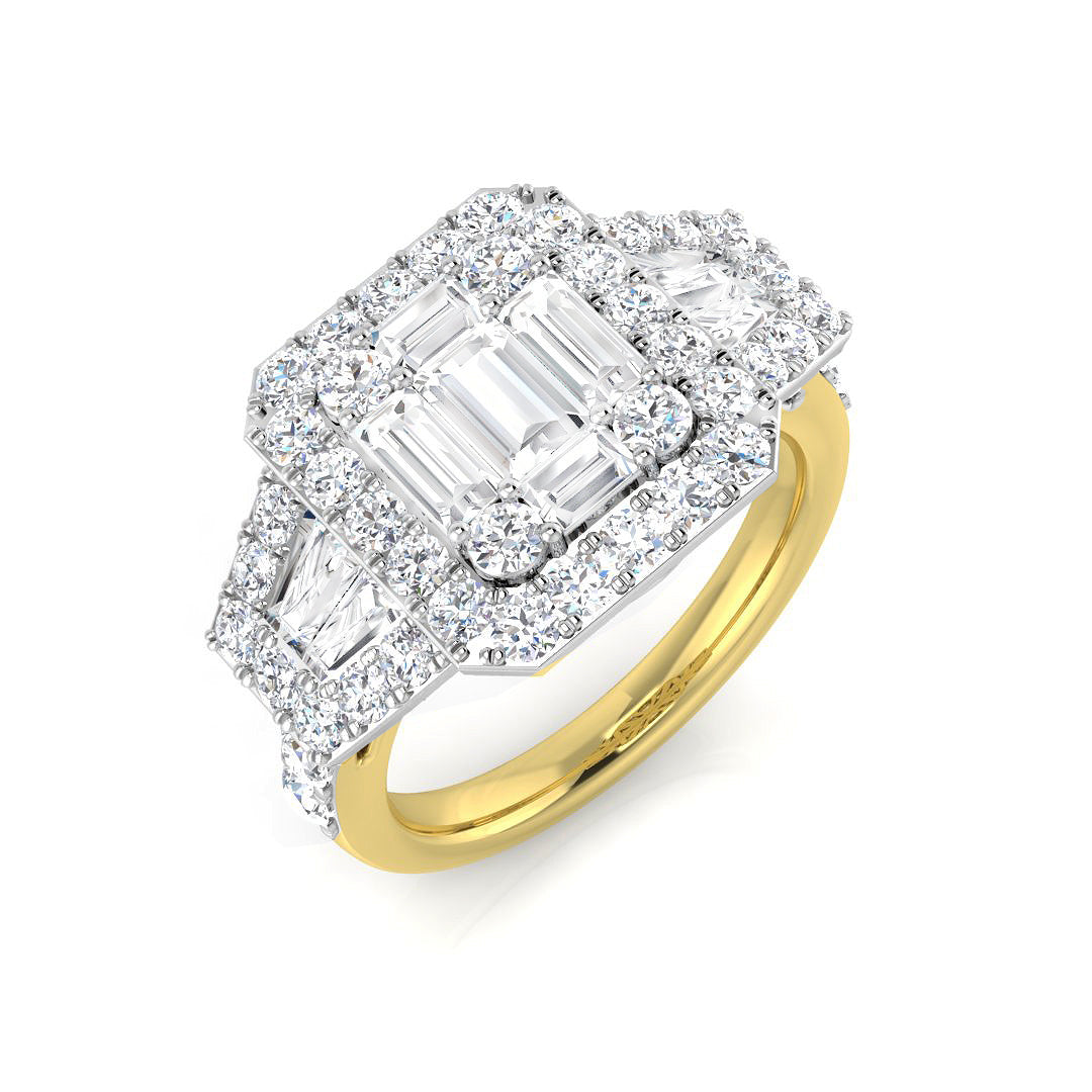 18ct Two-Tone Gold 2.10ct G SI2 Diamond Ring