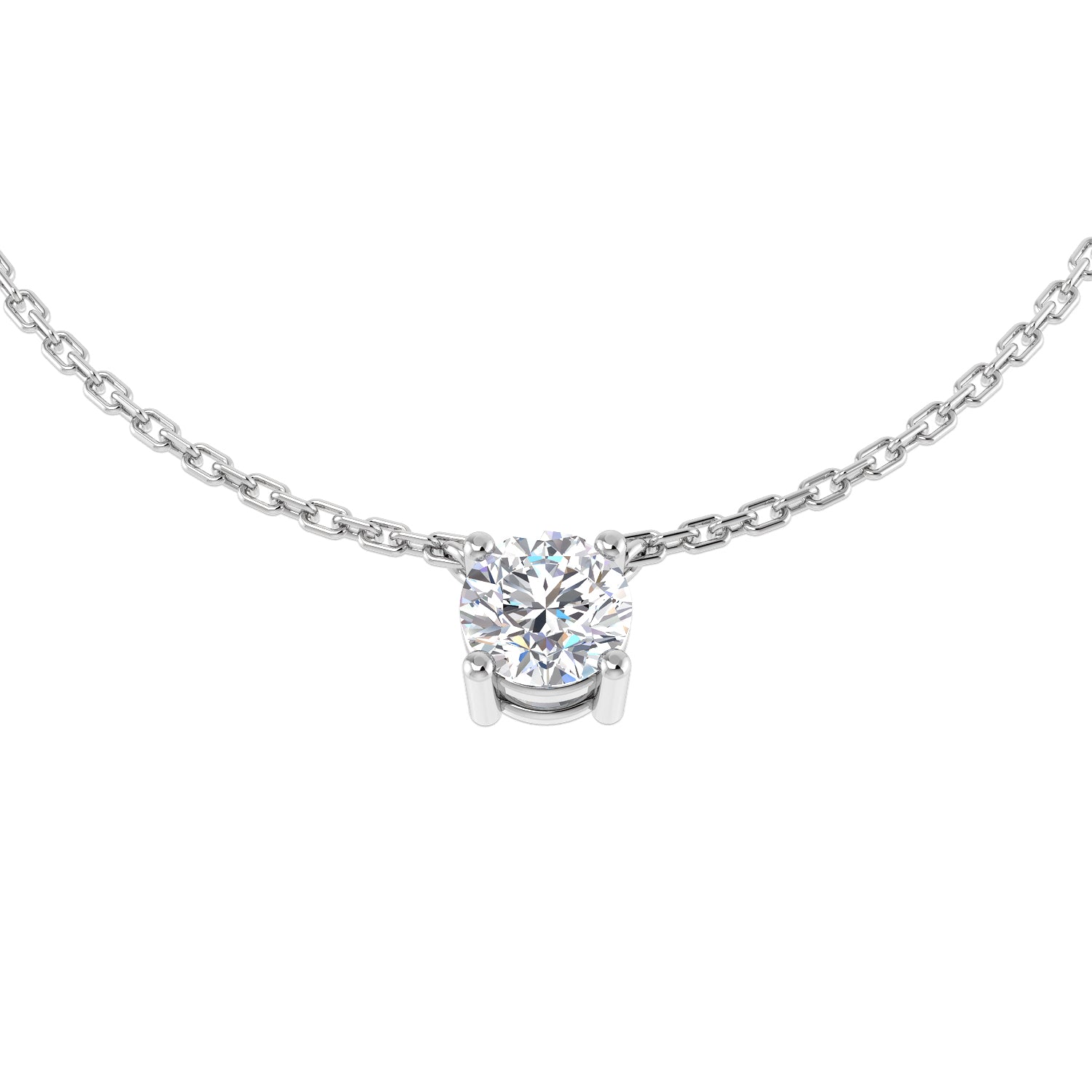 9ct White Gold 0.51ct Laboratory Grown CVD Necklace