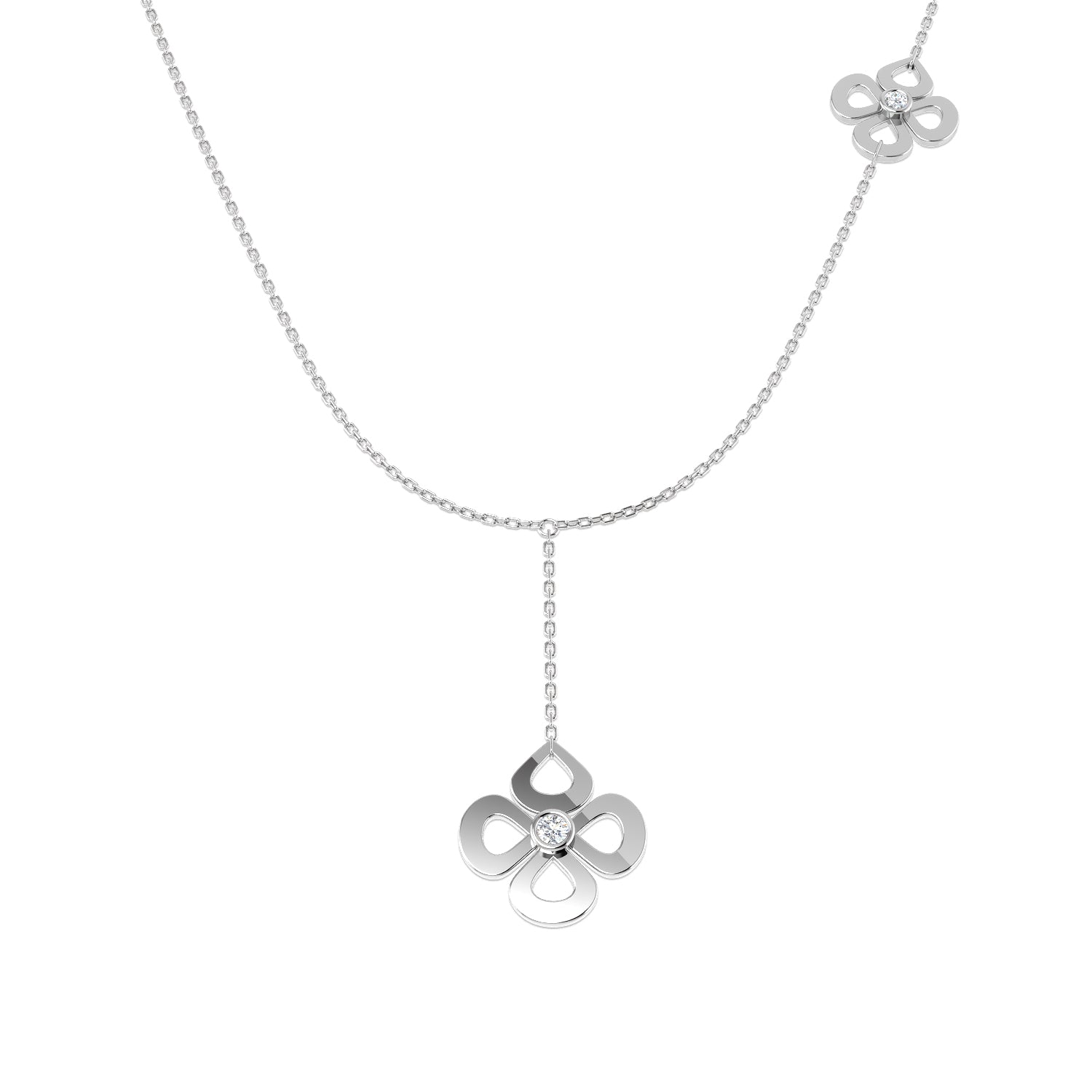 18ct White Gold 0.17ct G SI2 Diamond Necklace
