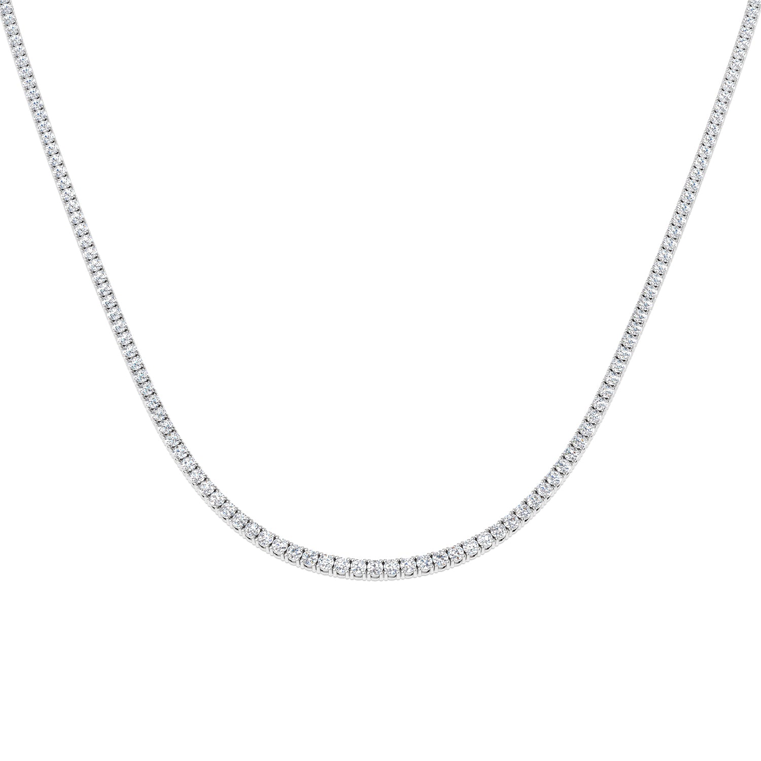 18ct White Gold 6.17ct G SI2 Diamond Necklace
