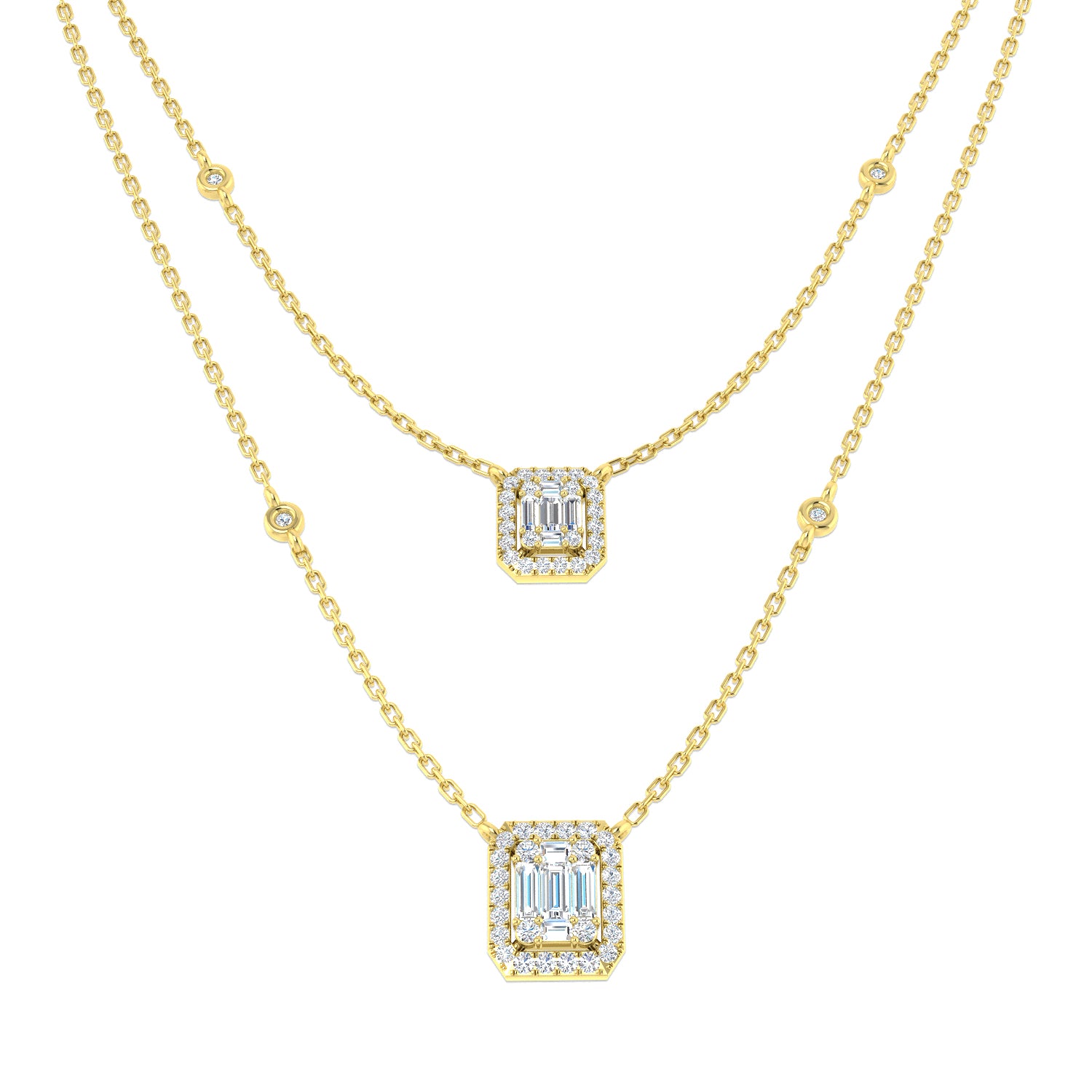18ct Yellow Gold 0.67ct G SI2 Diamond Necklace