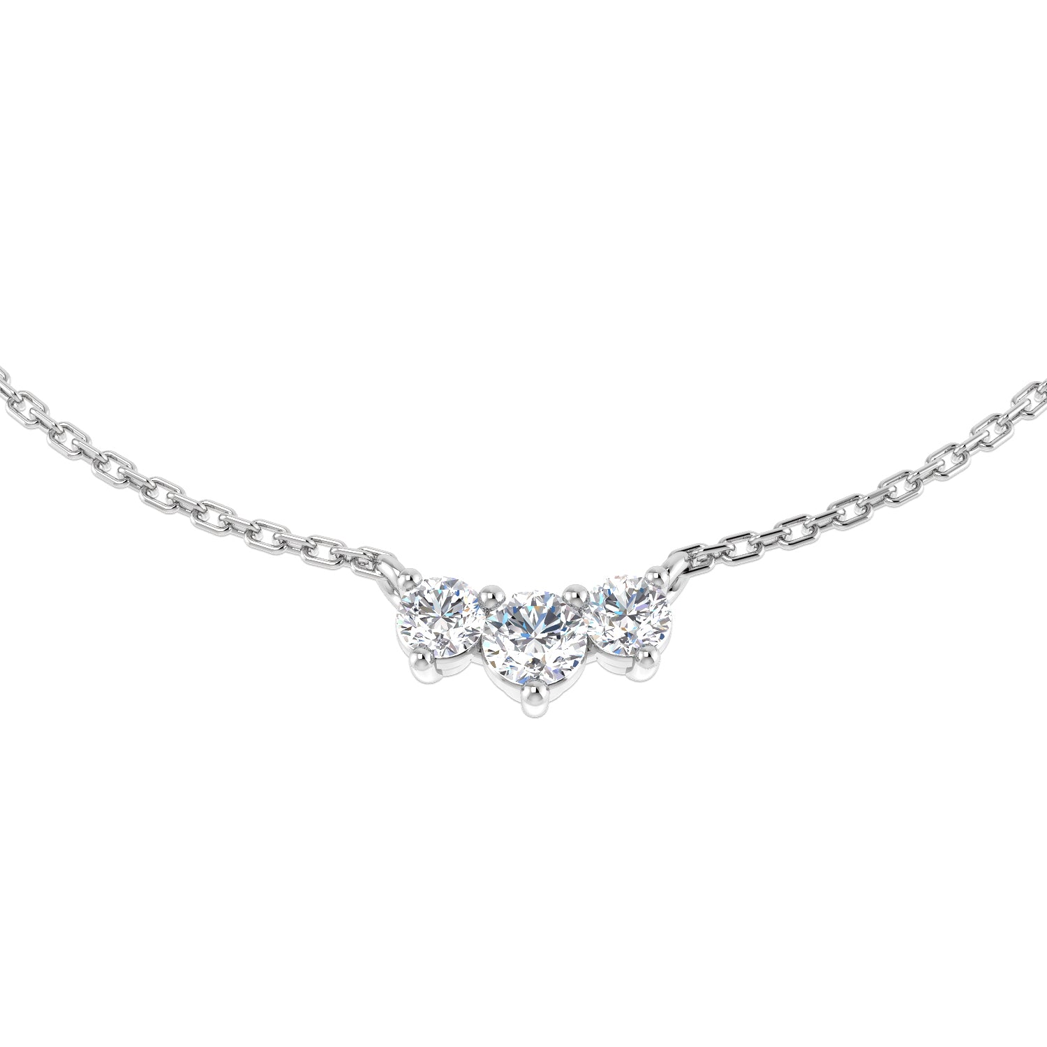 9ct White Gold 0.39ct Laboratory Grown CVD Necklace