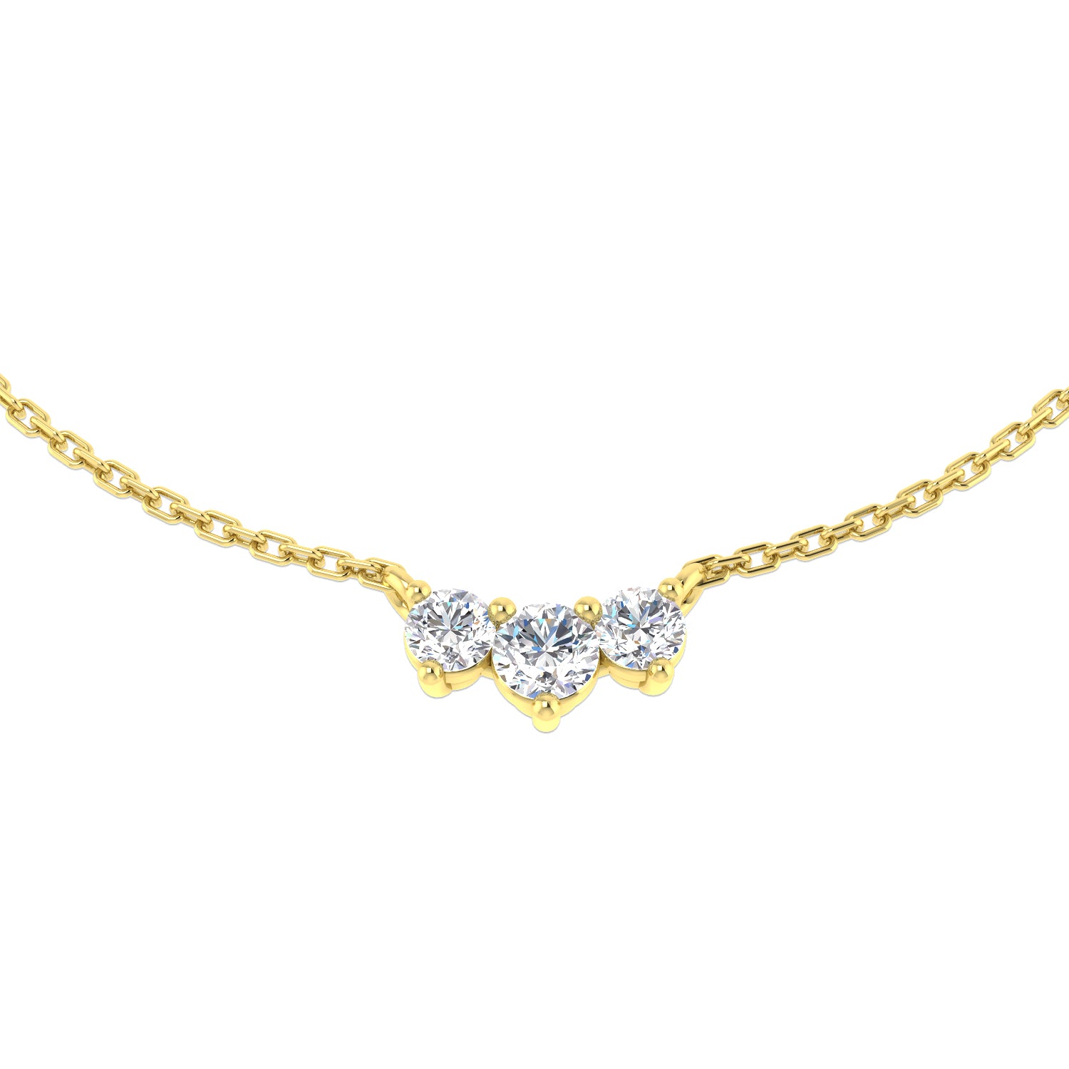 9ct Yellow Gold 0.39ct Laboratory Grown CVD Necklace
